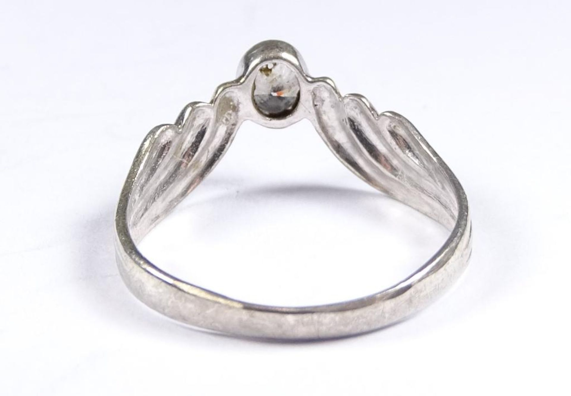 Ring,Silber -925- mit einem Zirkon, 1,85gr., RG 56 - Bild 3 aus 3