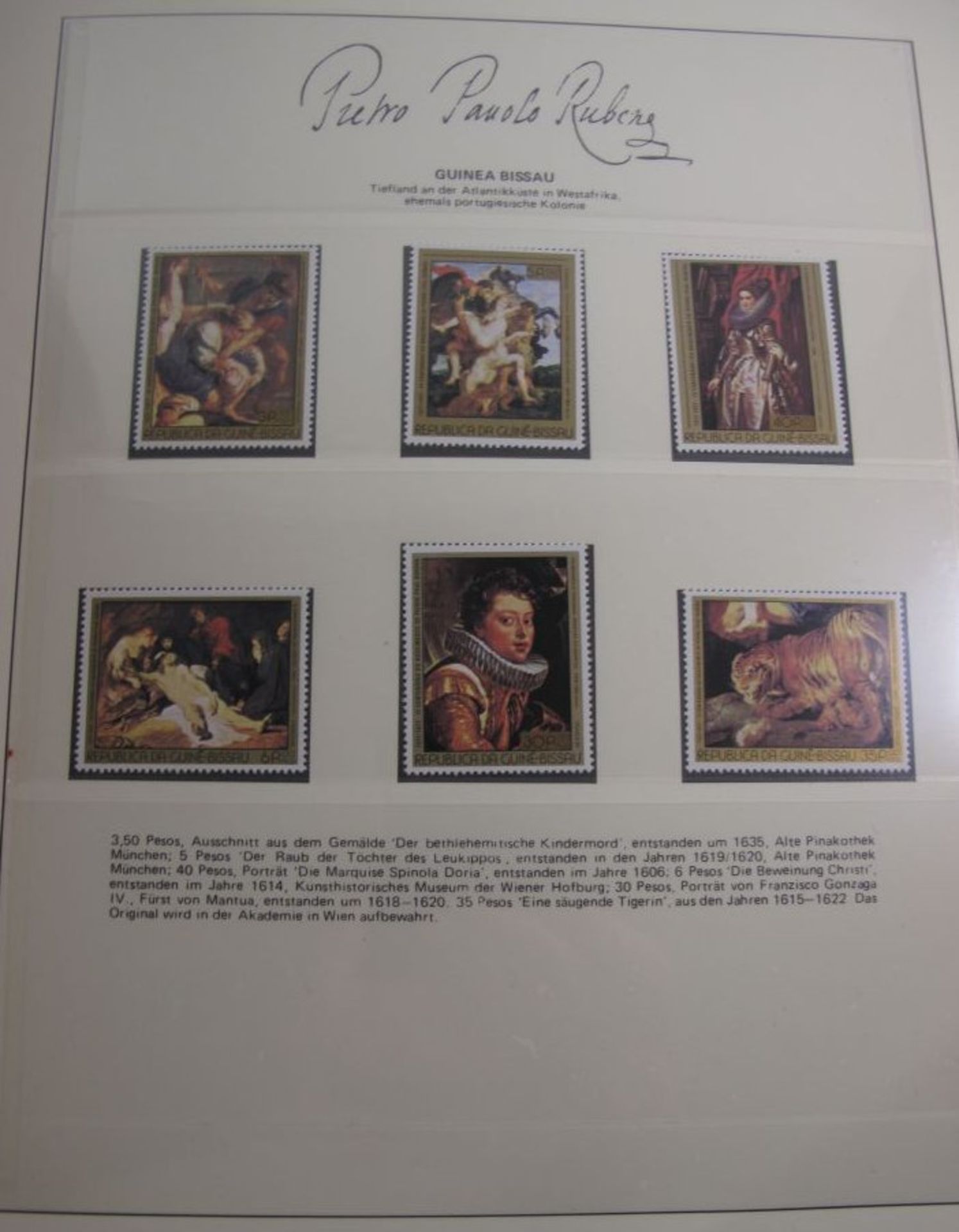 Sammlung von Marken in 2 Alben "Peter Paul Rubens". - Bild 4 aus 5