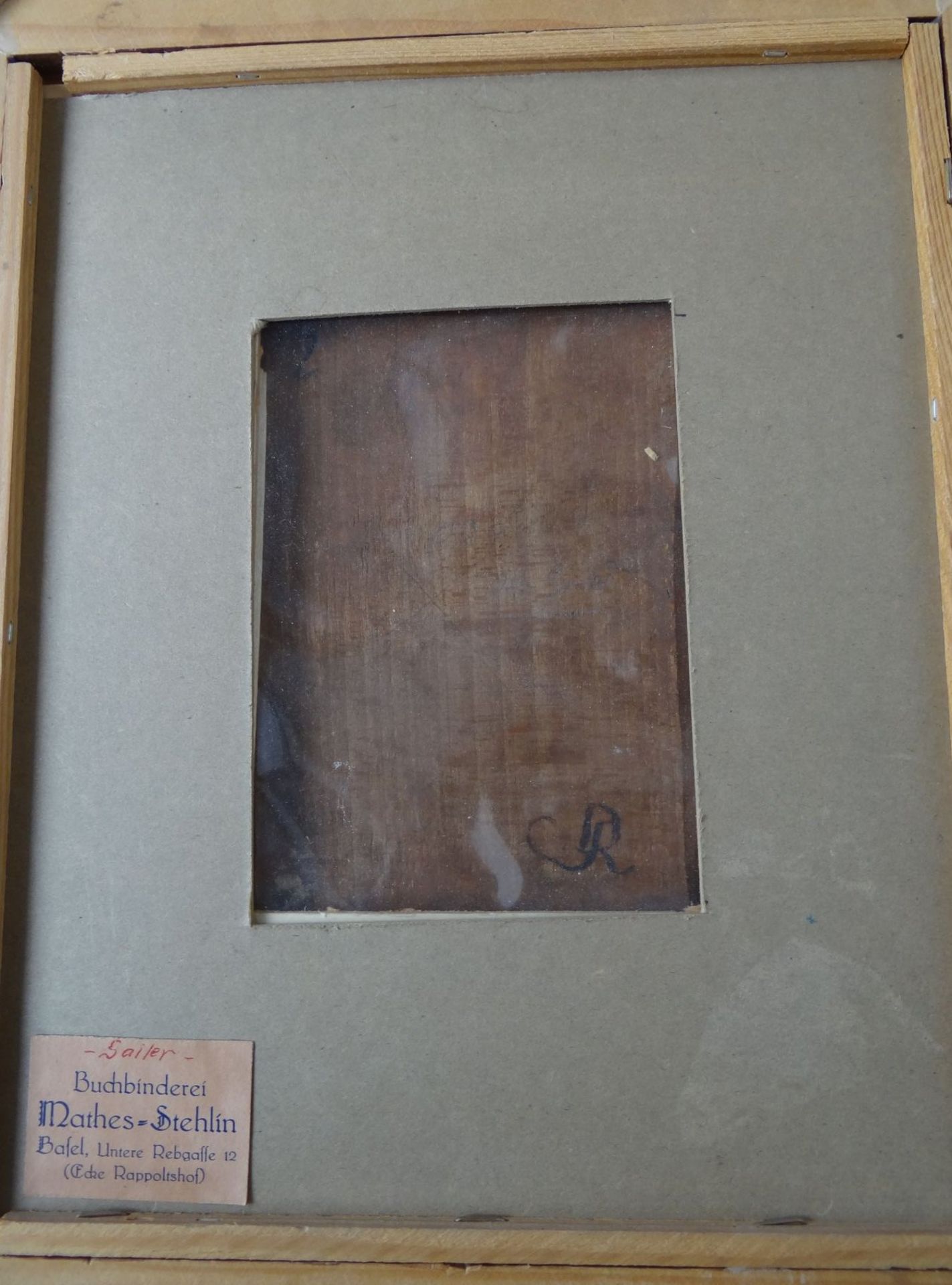 anonymes. Portrait eines alten Mannes, Öl/Holz, 13x10 cm, gerahmt, RG 29x25 cm, verso Monogramm "DR - Bild 3 aus 3