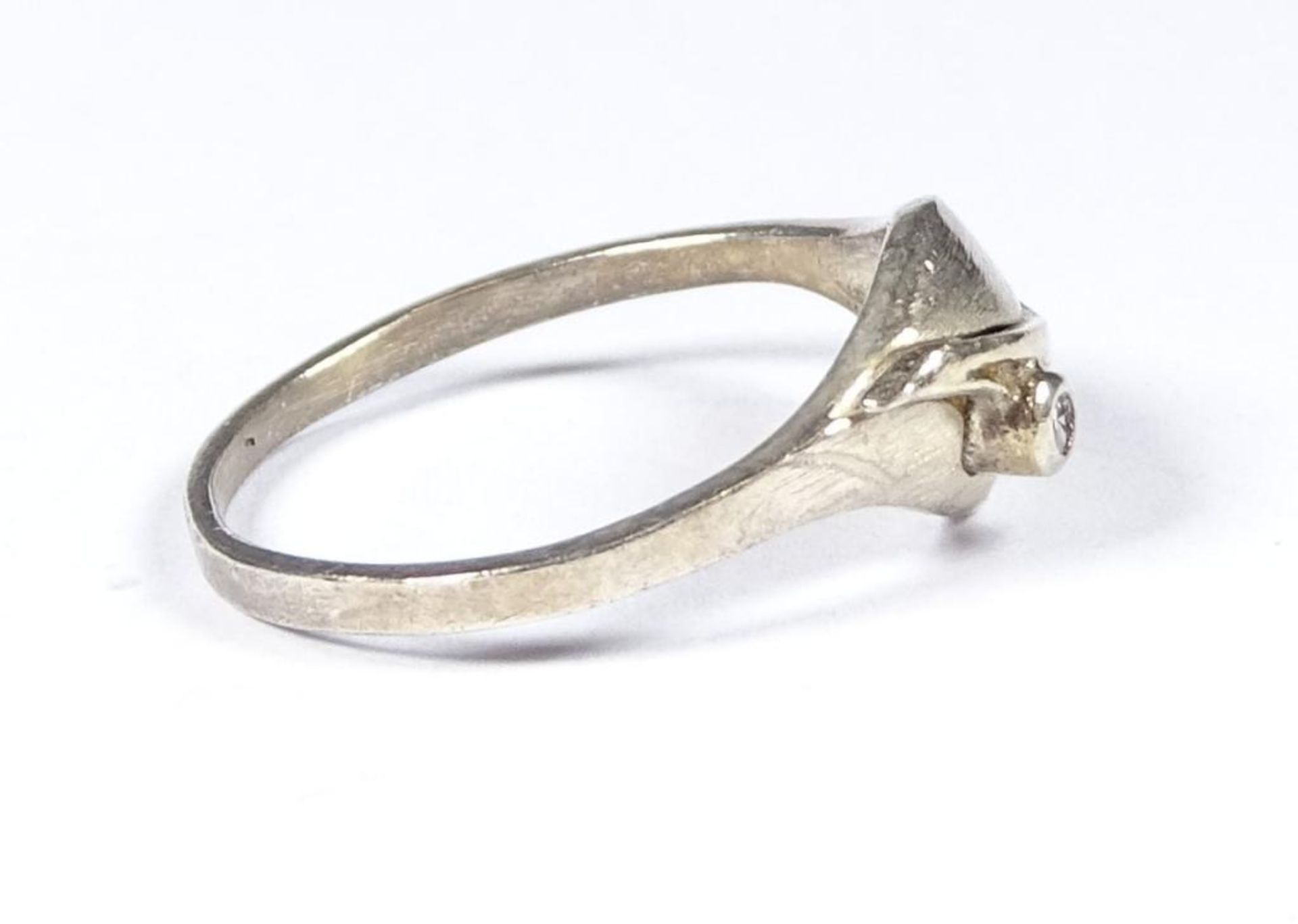 Ring,Silber -925- mit Zirkon,1,7gr., RG 52 - Bild 2 aus 3