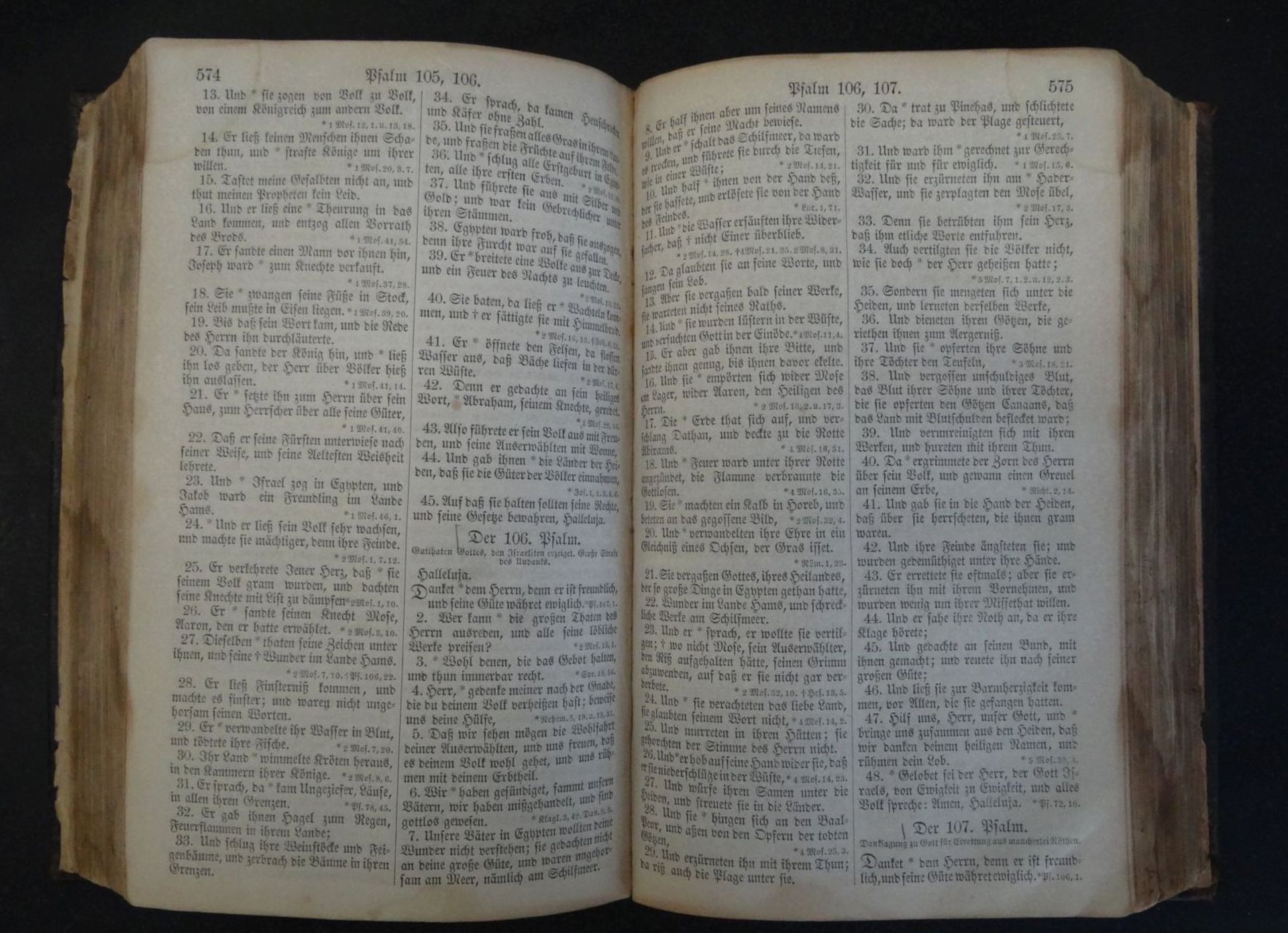 M. Luther "Apocrypha" und Bibel, Mitte 19.Jhd., Gebrauchsspuren, - Bild 6 aus 6