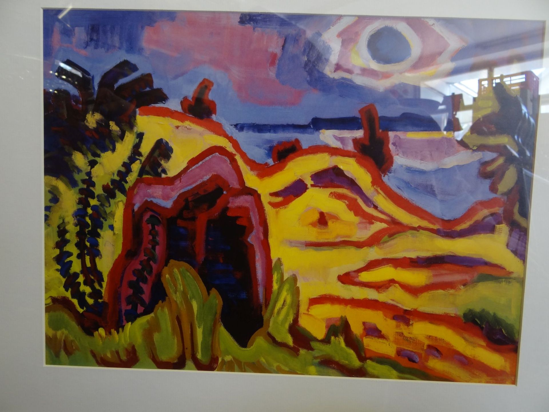 Karl SCHMIDT-ROTTLUFF (1884-1976), 2 Kunstdrucke, gut gerahmt, RG 90x80 cm, 1x in Platte signiert - Bild 4 aus 5