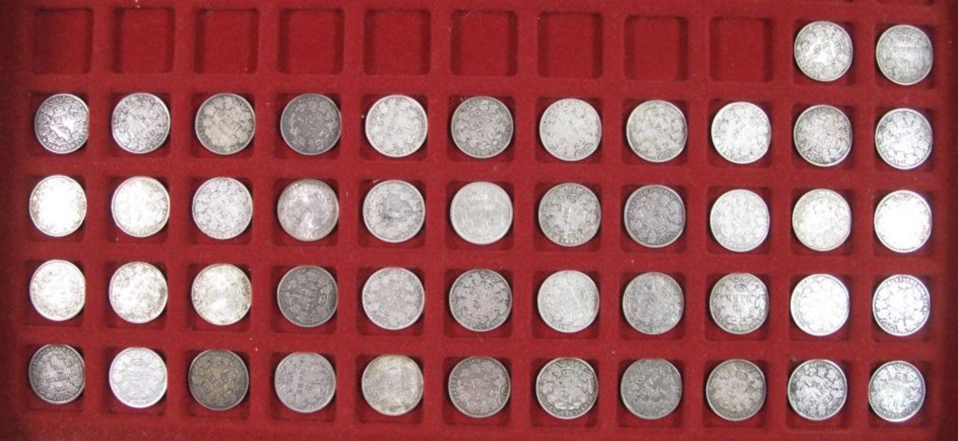 Konvolut div. Münzen in Koffer, Deutsches Reich, Silber. - Bild 6 aus 6