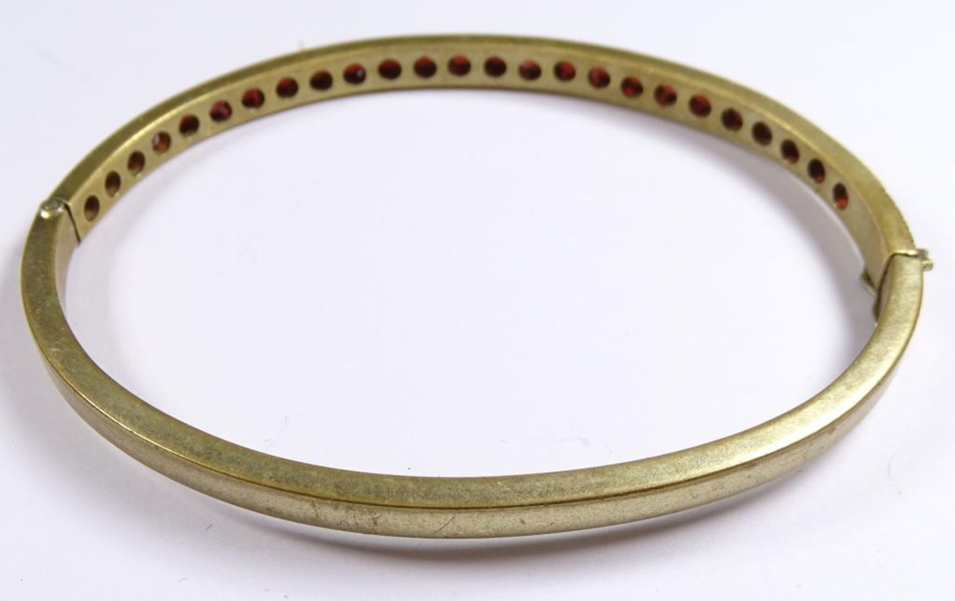 Granat Armspange,Normgold sog.Viertelgold 250/000, 7,0x5,7cm - Bild 2 aus 3