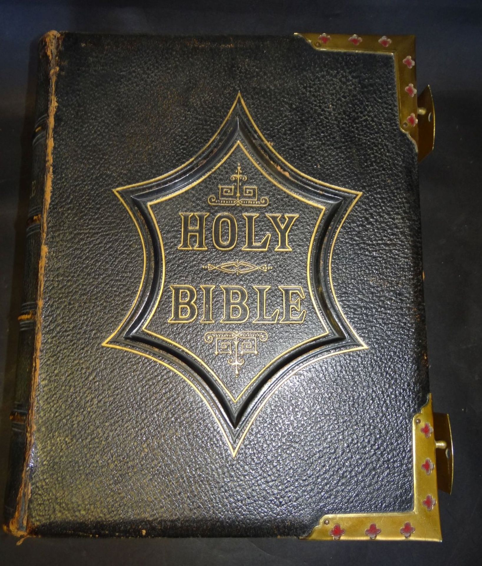 The National Family Bible , illustriert, Messingbeschläge, englisch, Chiswick (London) um 1880,