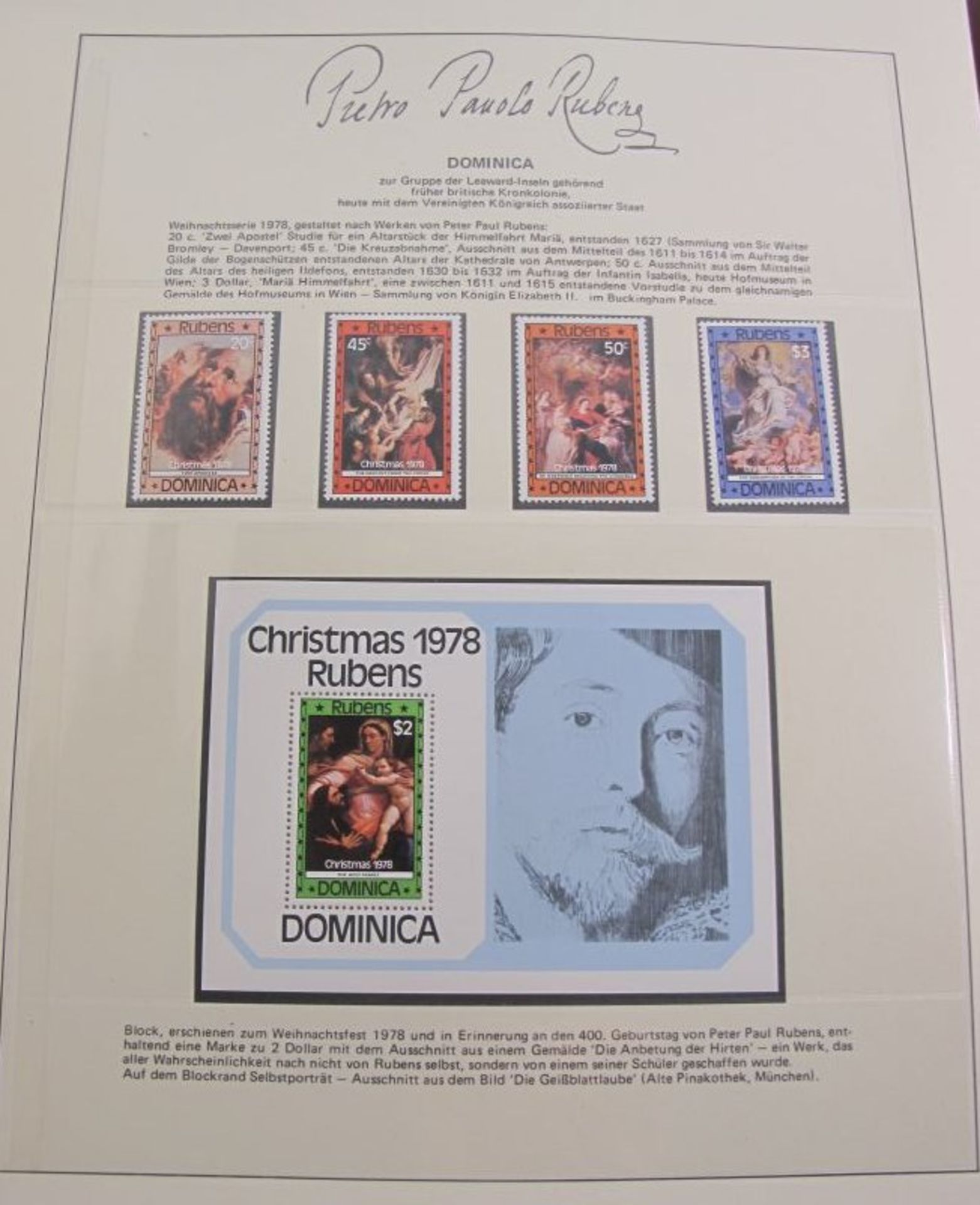 Sammlung von Marken in 2 Alben "Peter Paul Rubens". - Bild 5 aus 5