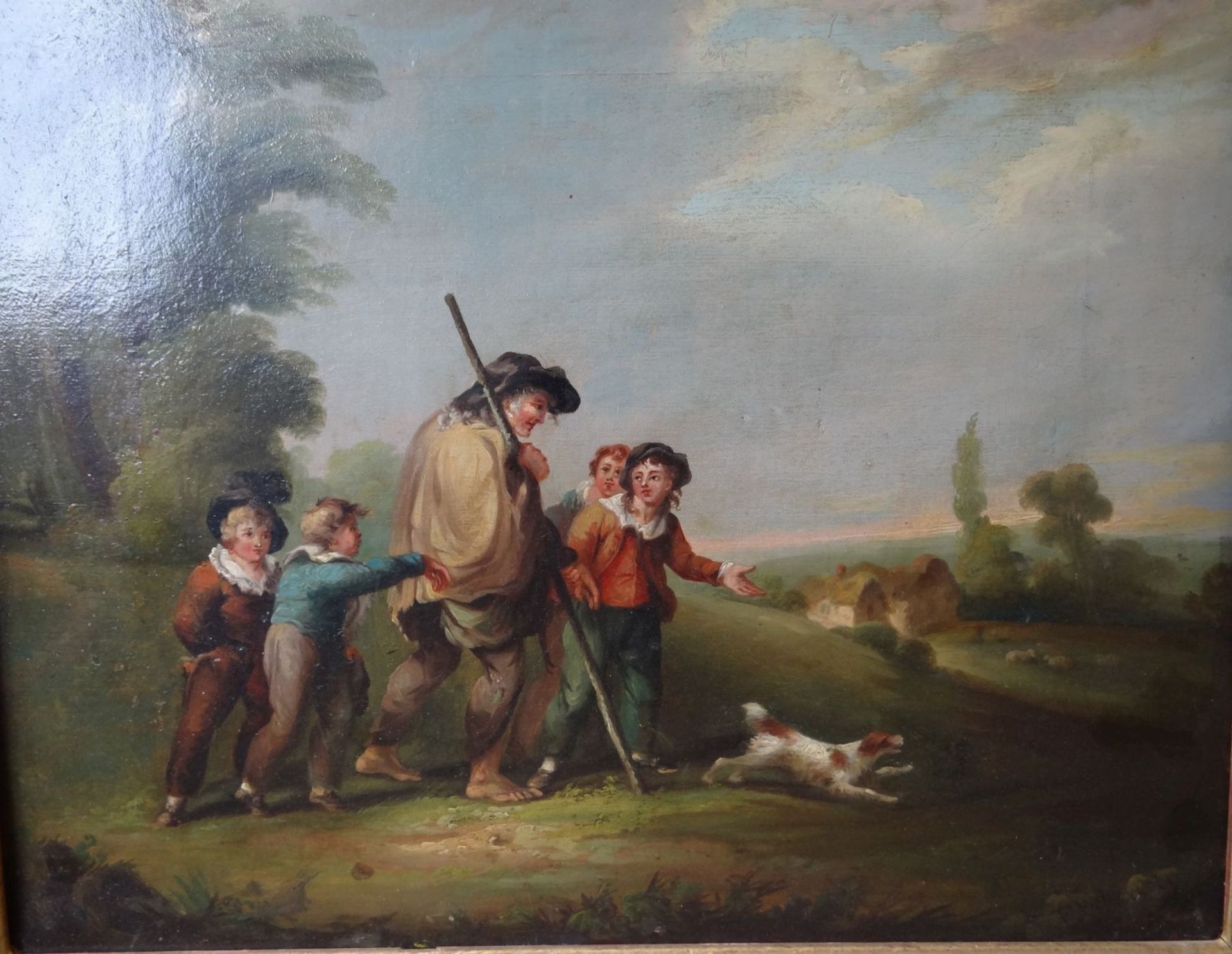 Francis WHEATLEY (1747-1801) "Kindergruppe" Öl/Leinen, doubliert, gerahmt, RG 44x51 c