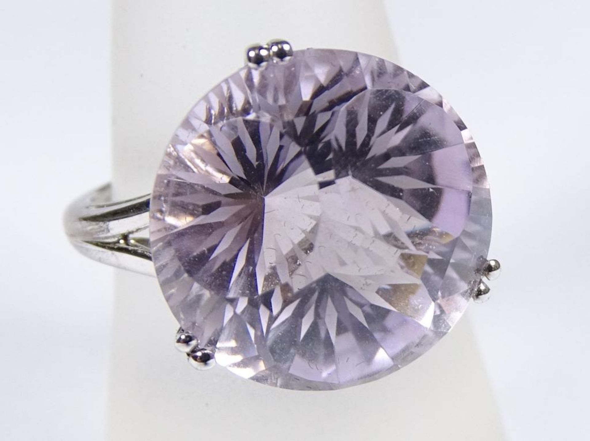 Ring,Silber -925- mit Amethyst, 4,9gr., RG 57 - Bild 2 aus 4