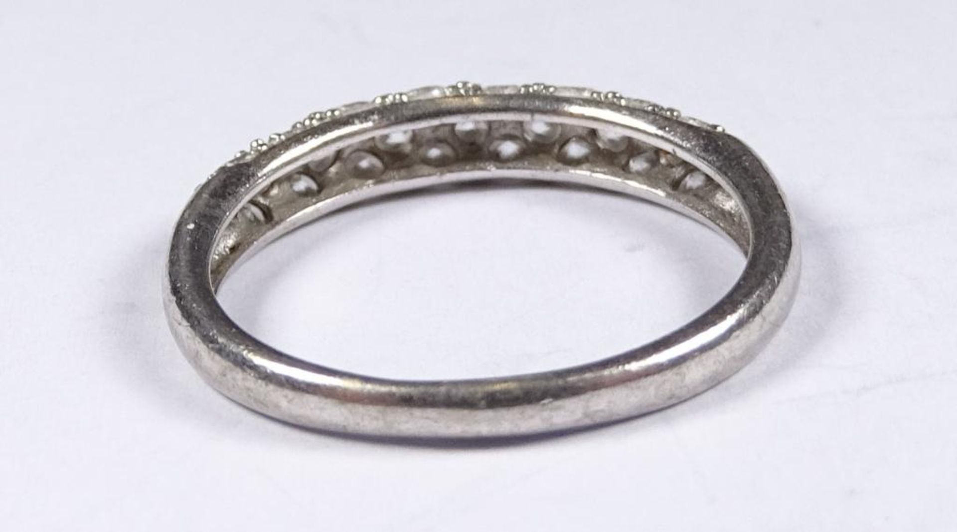 Ring,Silber -925- mit klaren Steinen, 2,1gr., RG 56 - Bild 3 aus 3