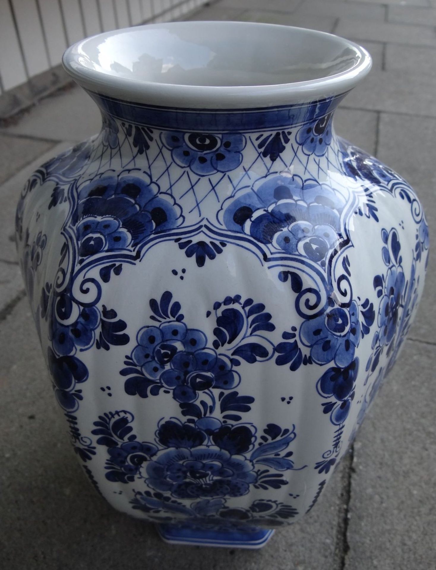 gr. Vase, Delft balu, H-30 cm - Bild 2 aus 4