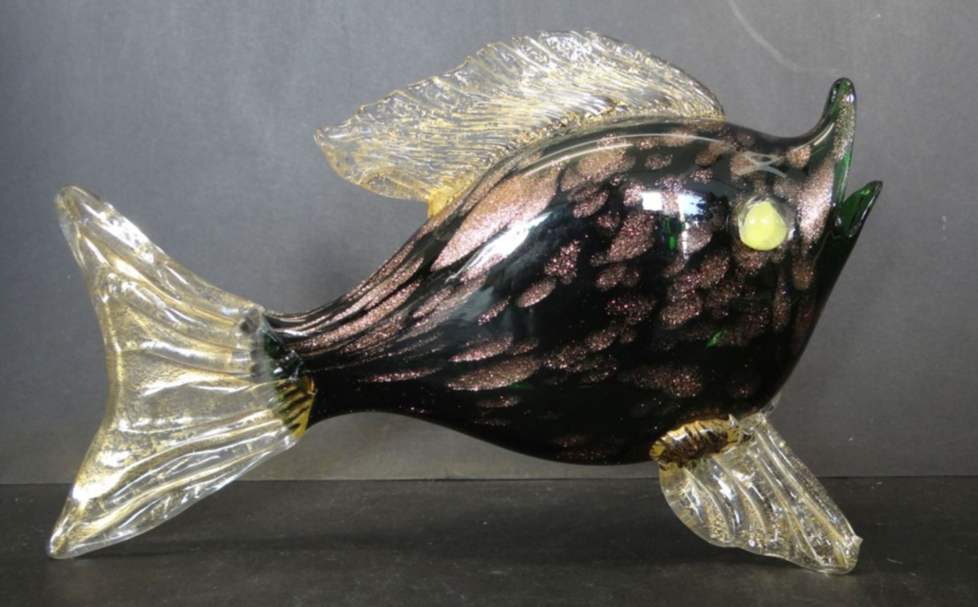 gr. Murano-Fisch, bunt, H-13 cm, L-22 cm - Bild 2 aus 4