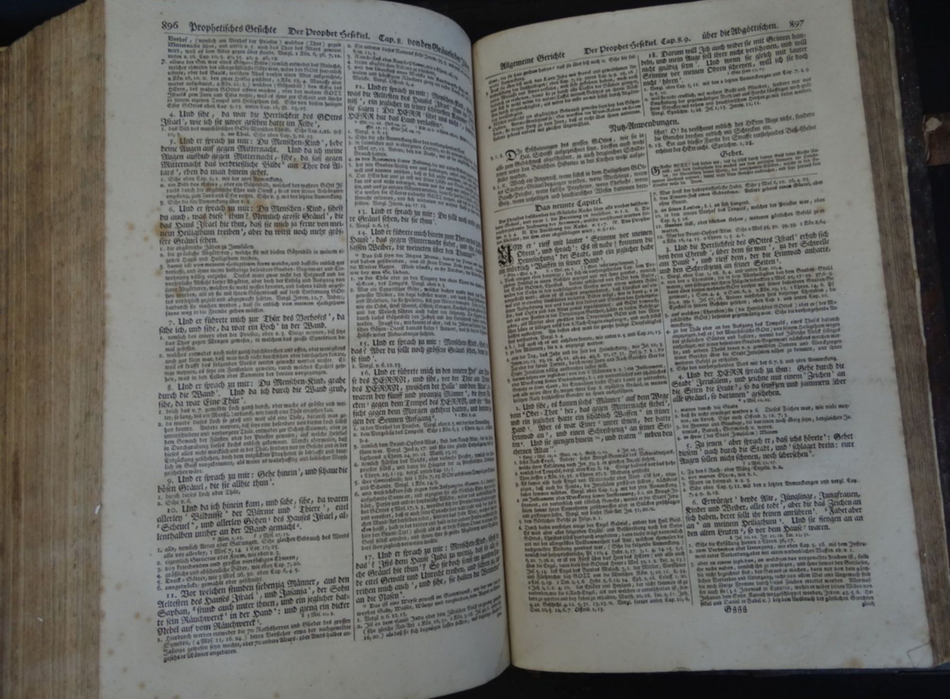 Martin Luther "Biblia-oder die ganze hl. Schrift" Tübingen 1729, Gebrauchsspuren, Einband der Zeit - Bild 9 aus 10