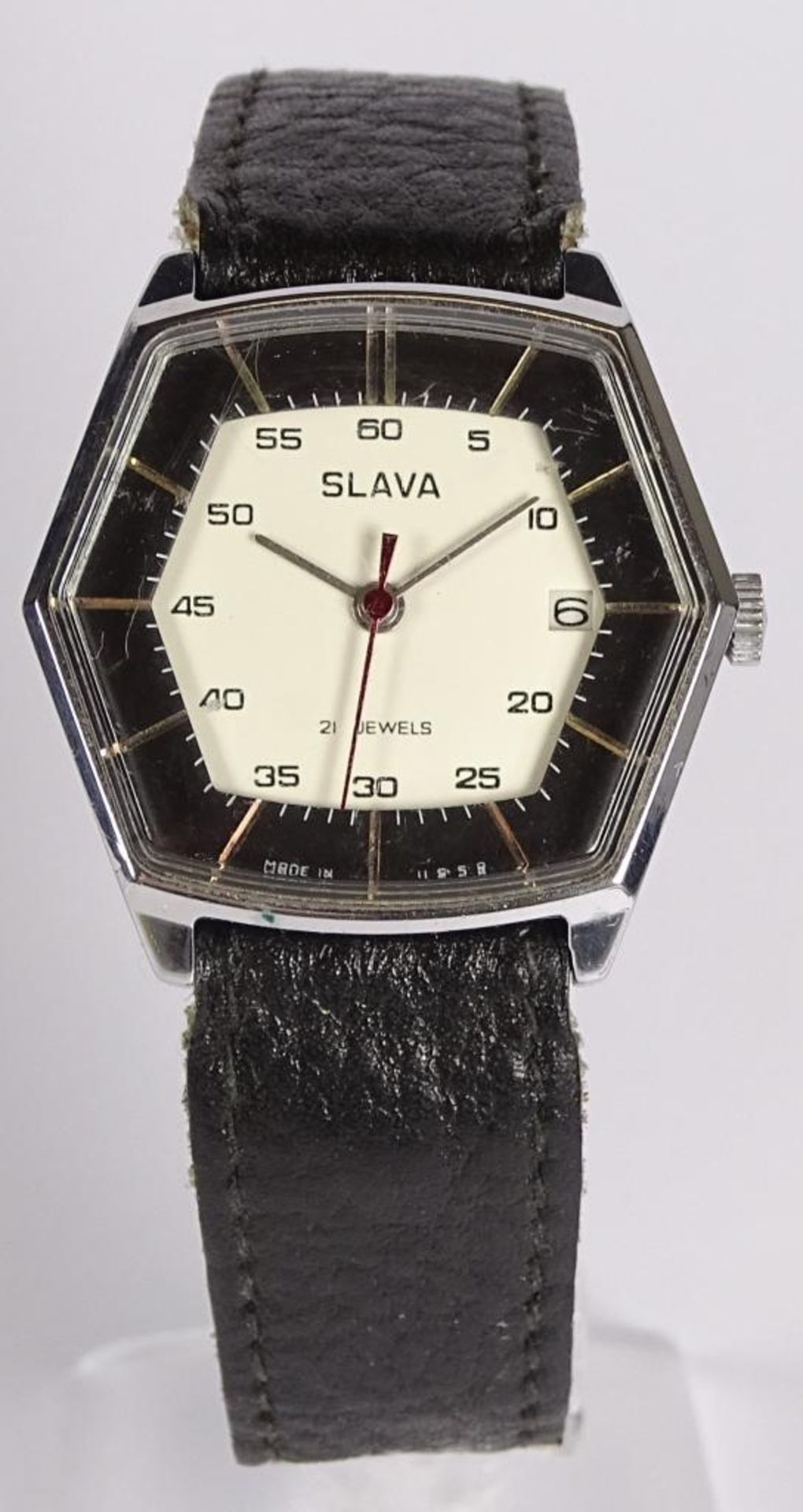 Armbanduhr "SLAVA",21 Steine,Russland,Handaufzug,Werk läuf