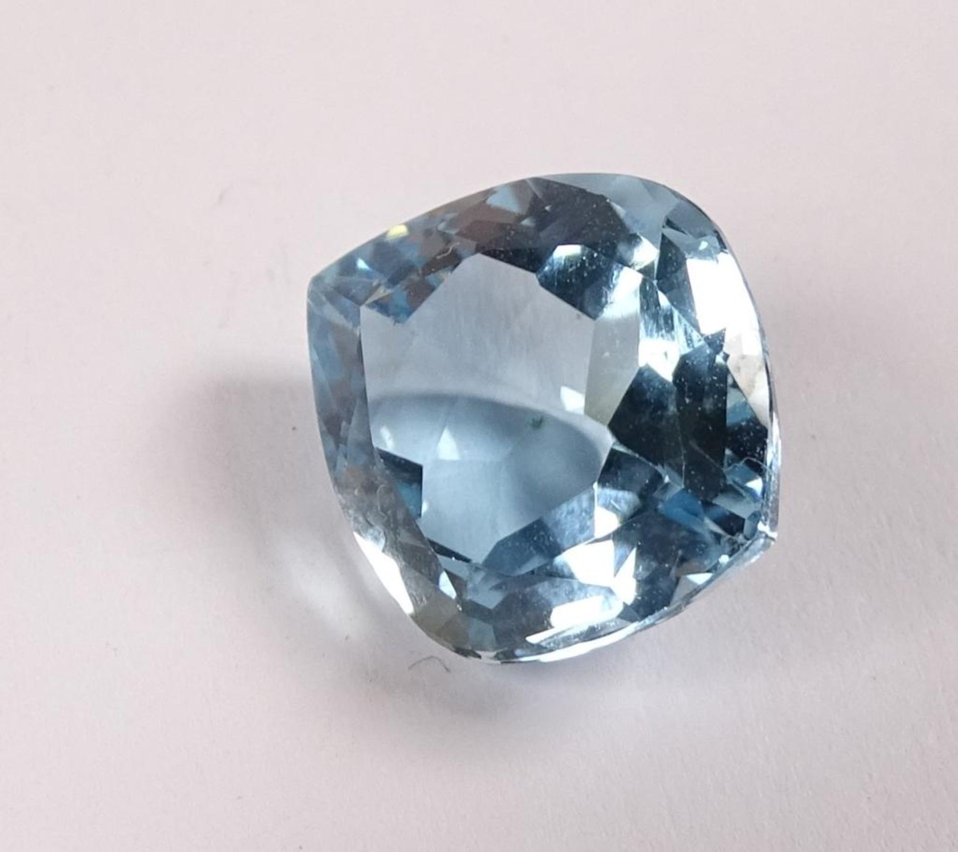 Aquamarin,facettiert,13x11mm, 1,5gr. - Bild 2 aus 3