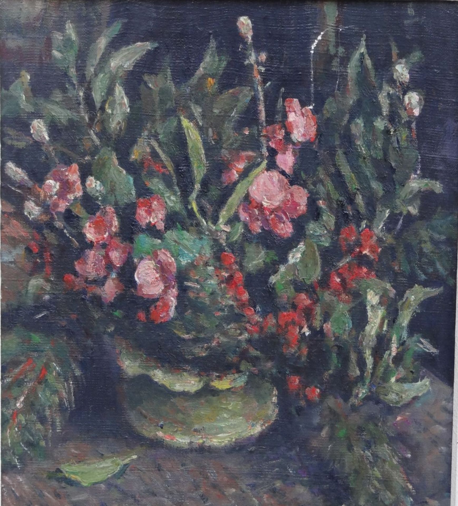 Evert MOLL (1878-1955) "Blumen", Öl/Leinen, gerahmt, RG 65x54 c