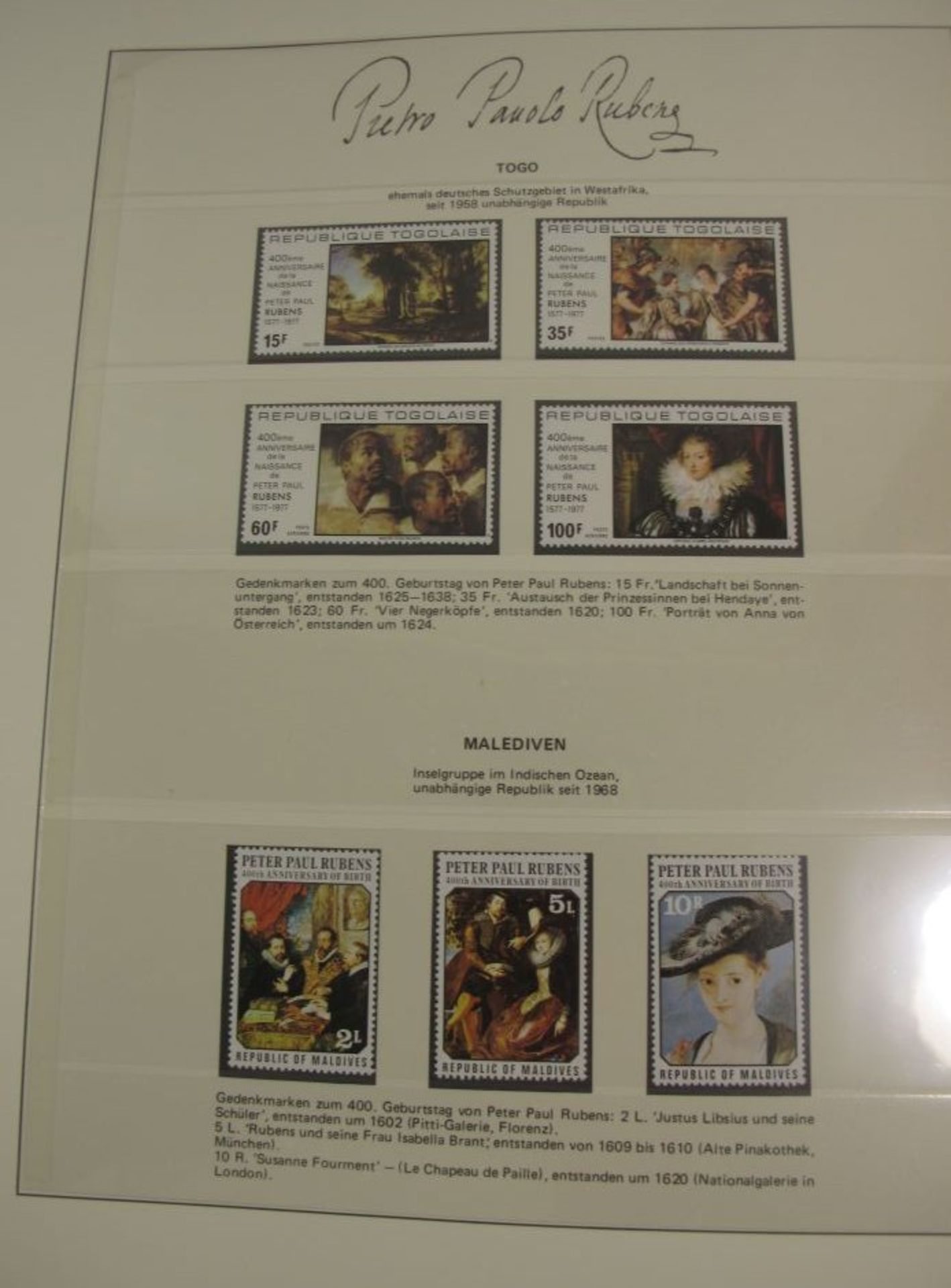 Sammlung von Marken in 2 Alben "Peter Paul Rubens". - Bild 3 aus 5