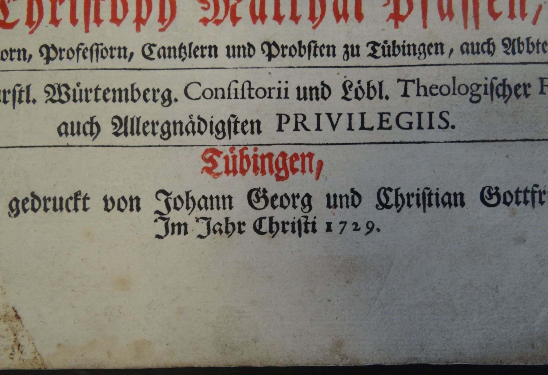 Martin Luther "Biblia-oder die ganze hl. Schrift" Tübingen 1729, Gebrauchsspuren, Einband der Zeit - Bild 5 aus 10
