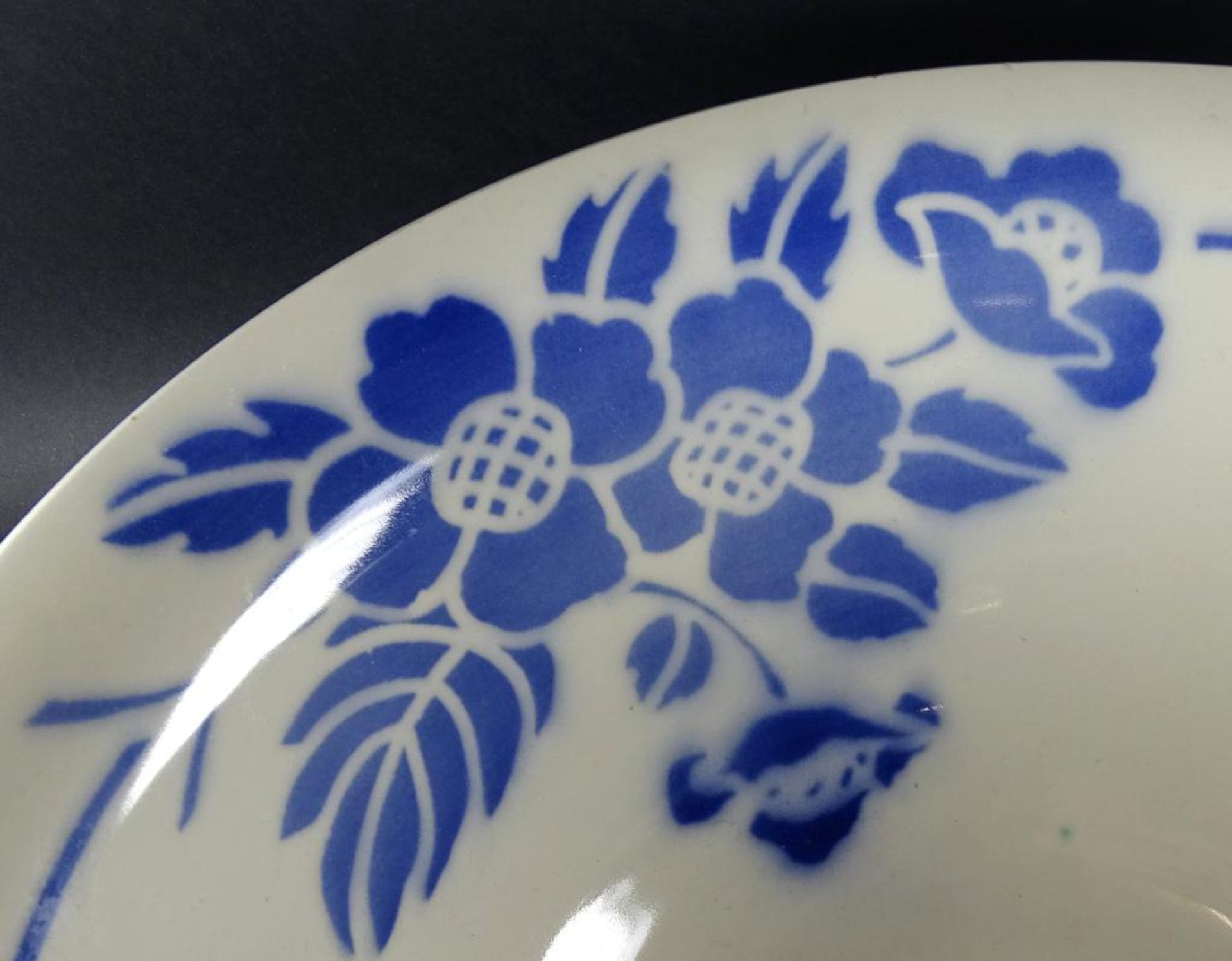 Wasch Schüssel, made in France,blaue Blumen,H-12,5cm,d-35,5cm - Bild 2 aus 4