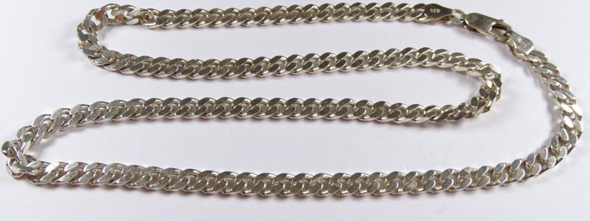 Herren Halskette, Silber -925- L- 50cm, b-0,5cm, 29,4gr.,