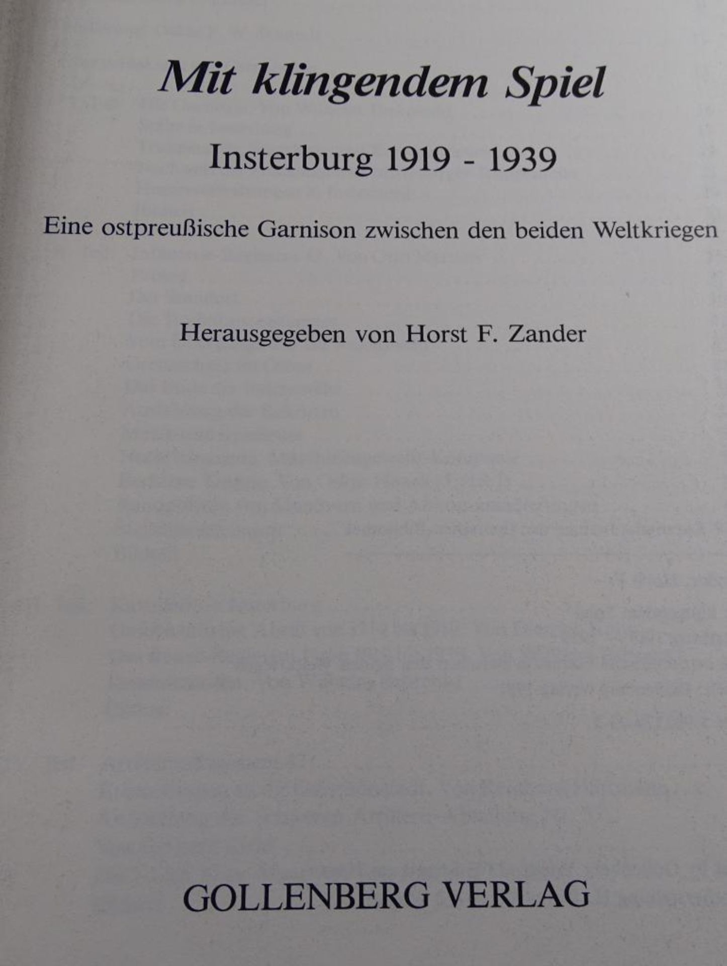 "Mit klingendem Spiel", Insterburg 1919-1939, eine ostpreßische Garnison zw.den beiden Weltkriegen, - Bild 2 aus 10