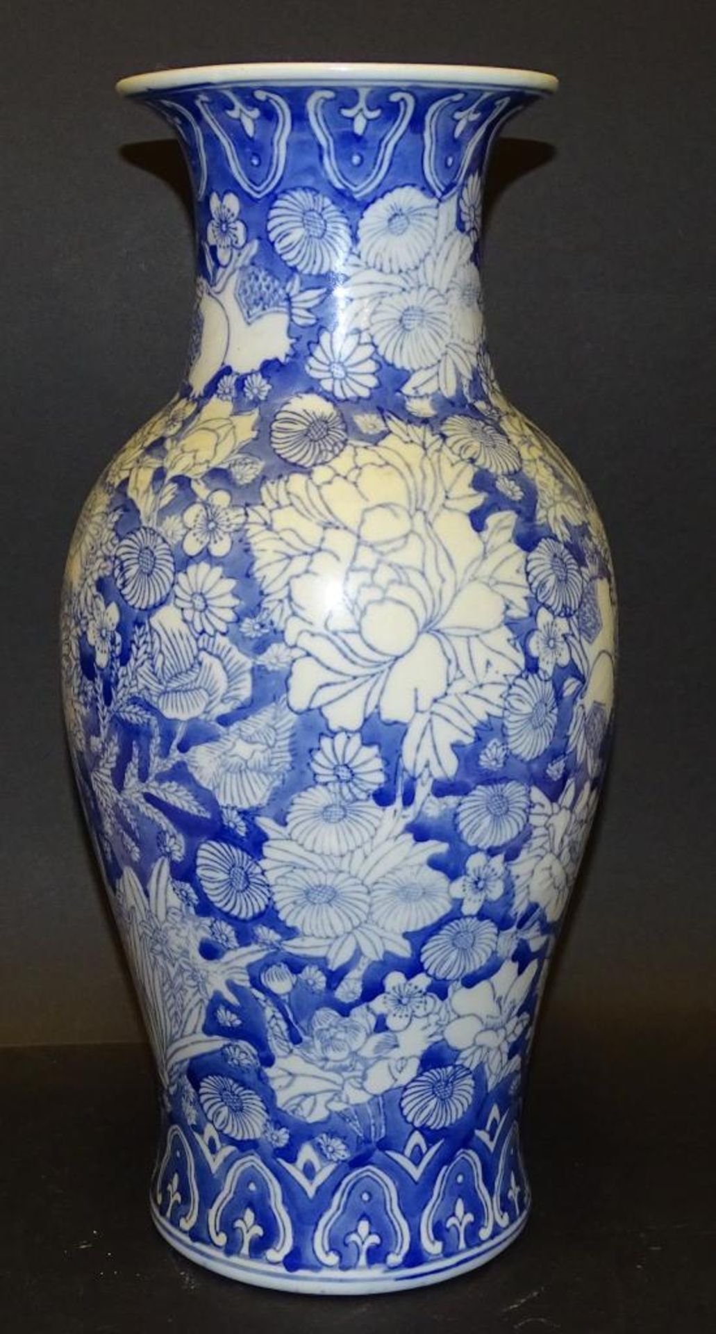 China Vase mit Blaumalerei, H-36 cm