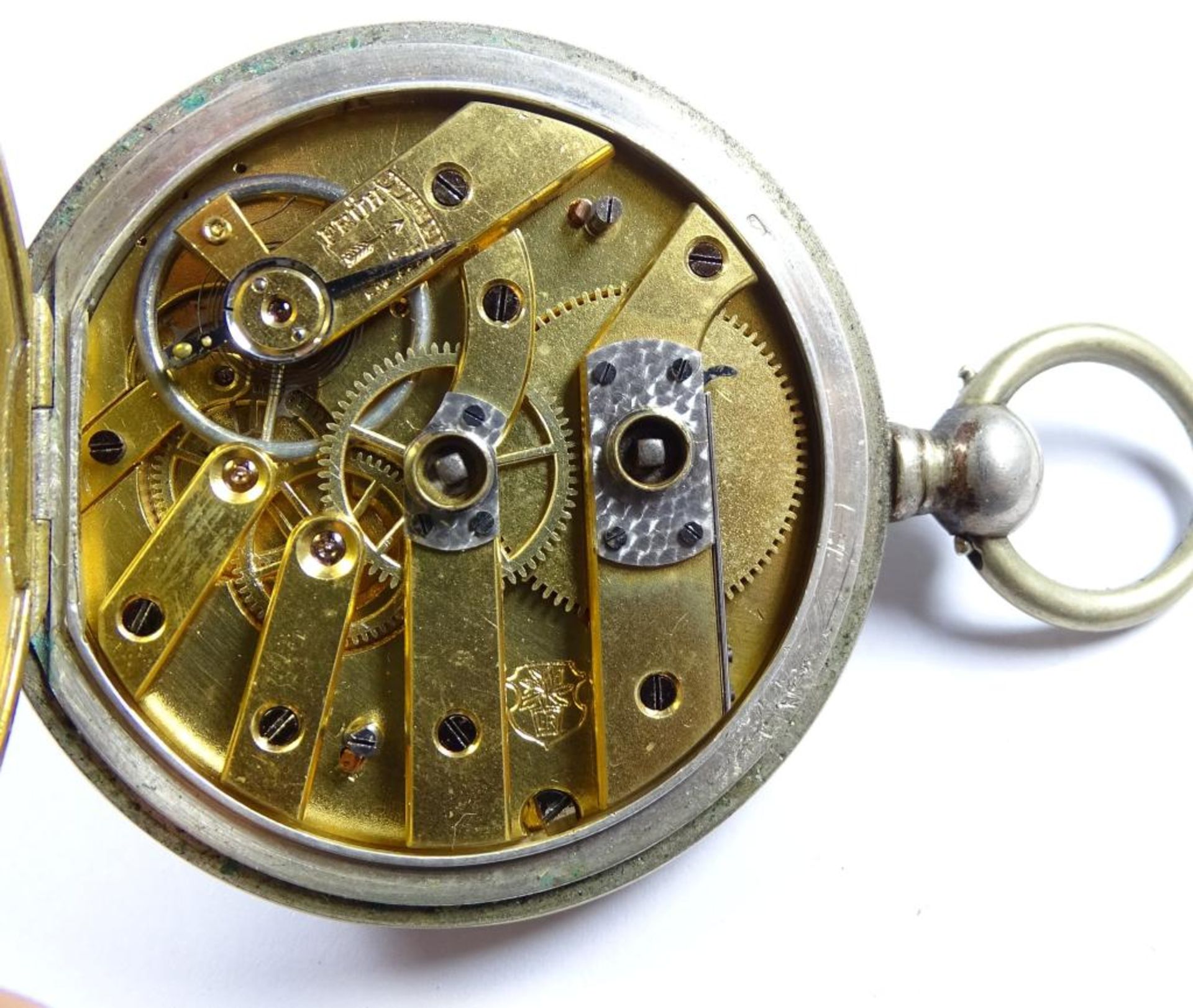 Taschenuhr,Schlüsselwerk,Silber,Werk läuft,Schlüssel nicht anbei,d-4,8cm,innen Namensgravur 1 - Bild 5 aus 5