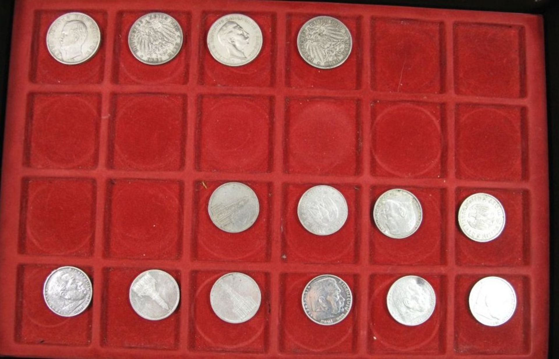 Konvolut div. Münzen in Koffer, Deutsches Reich, Silber. - Bild 3 aus 6