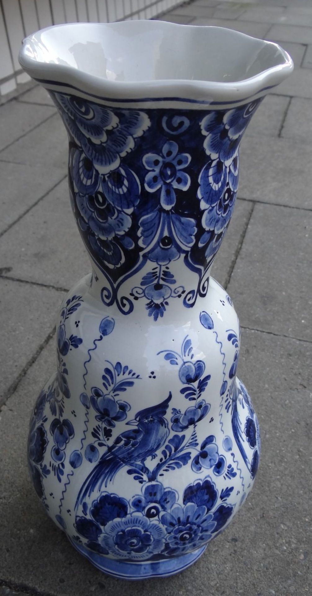 hohe Vase, Delft blau H-36 cm - Bild 3 aus 4