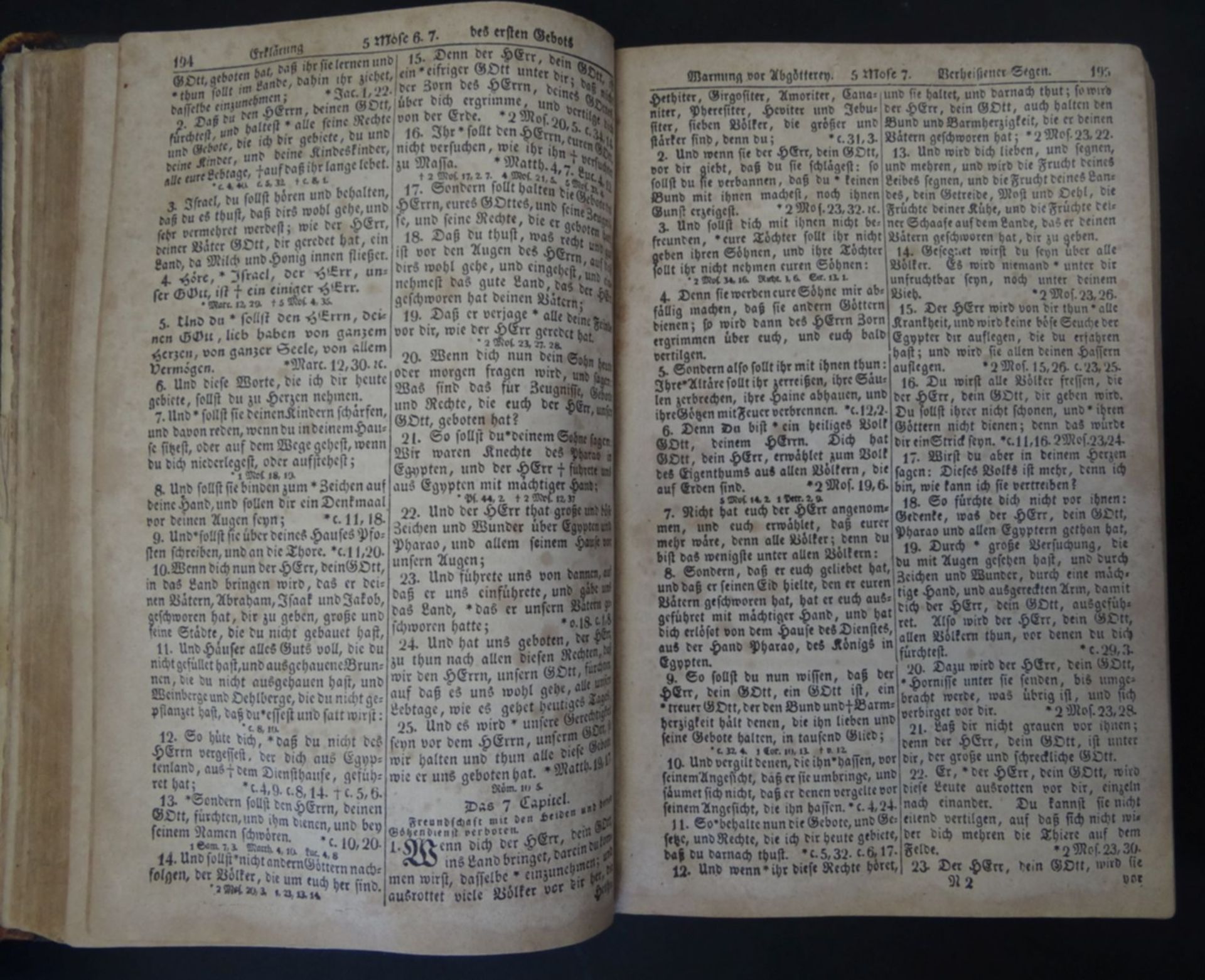 M. Luther "Apocrypha" und Bibel, Mitte 19.Jhd., Gebrauchsspuren, - Bild 4 aus 6