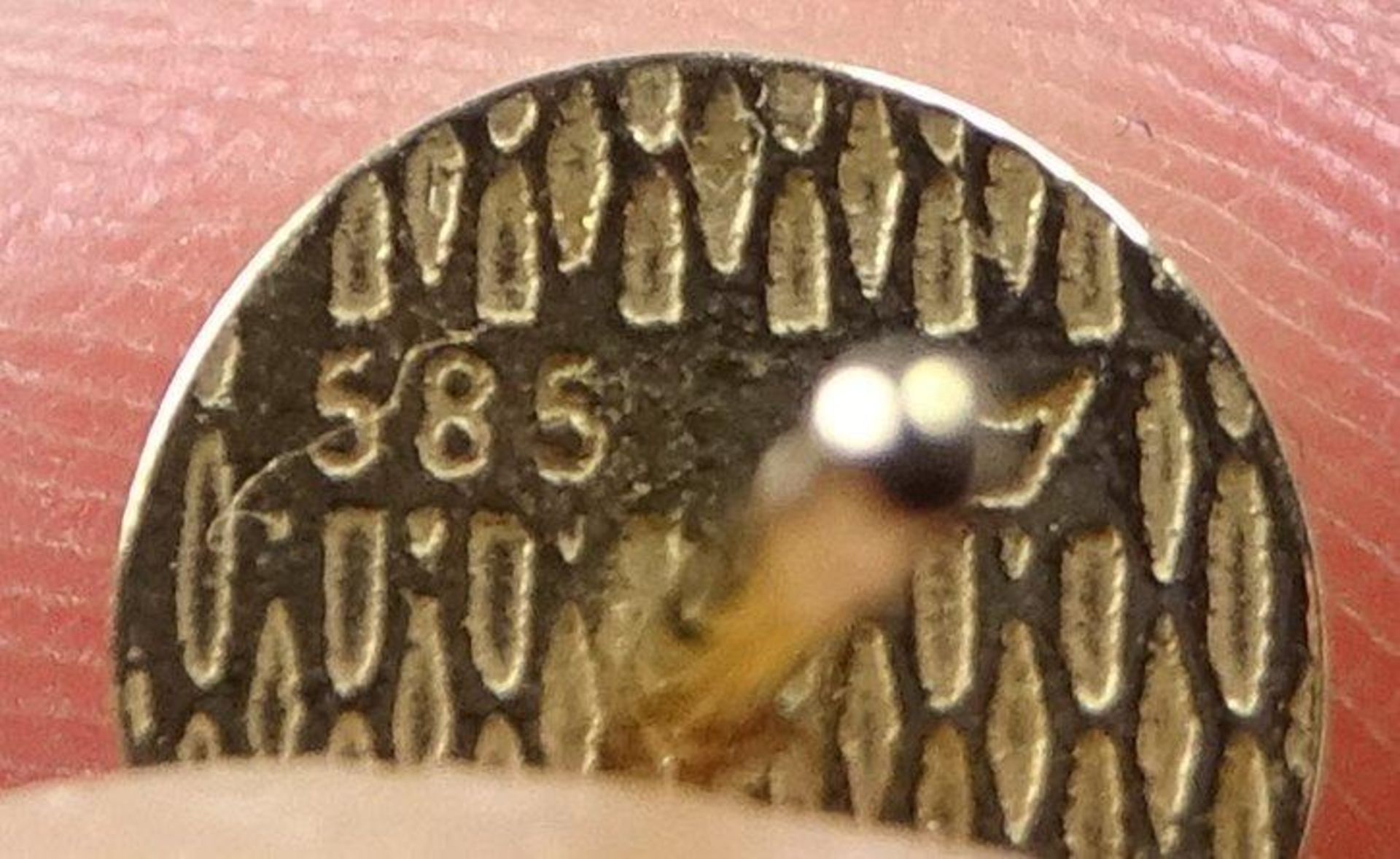 Ohrstecker Gold -585- mit Perlen,zus. 1,38gr. - Bild 4 aus 4