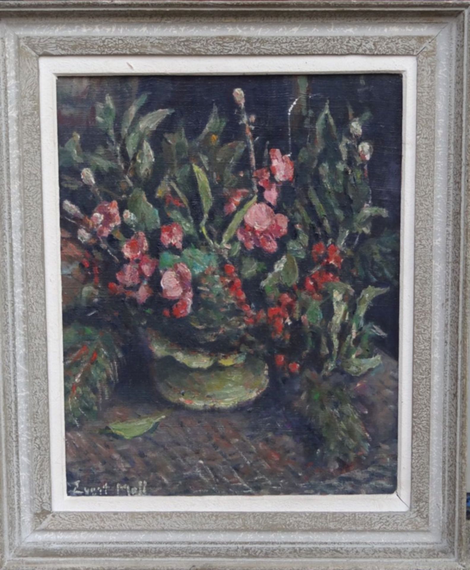 Evert MOLL (1878-1955) "Blumen", Öl/Leinen, gerahmt, RG 65x54 c - Bild 2 aus 5