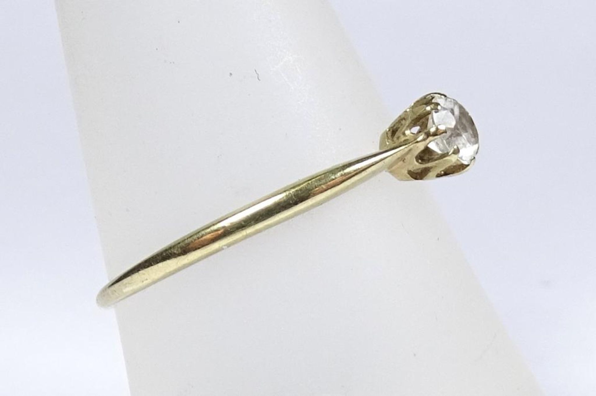 Goldring -333- mit klarem Stein, 0,94gr.RG 57 - Bild 2 aus 3