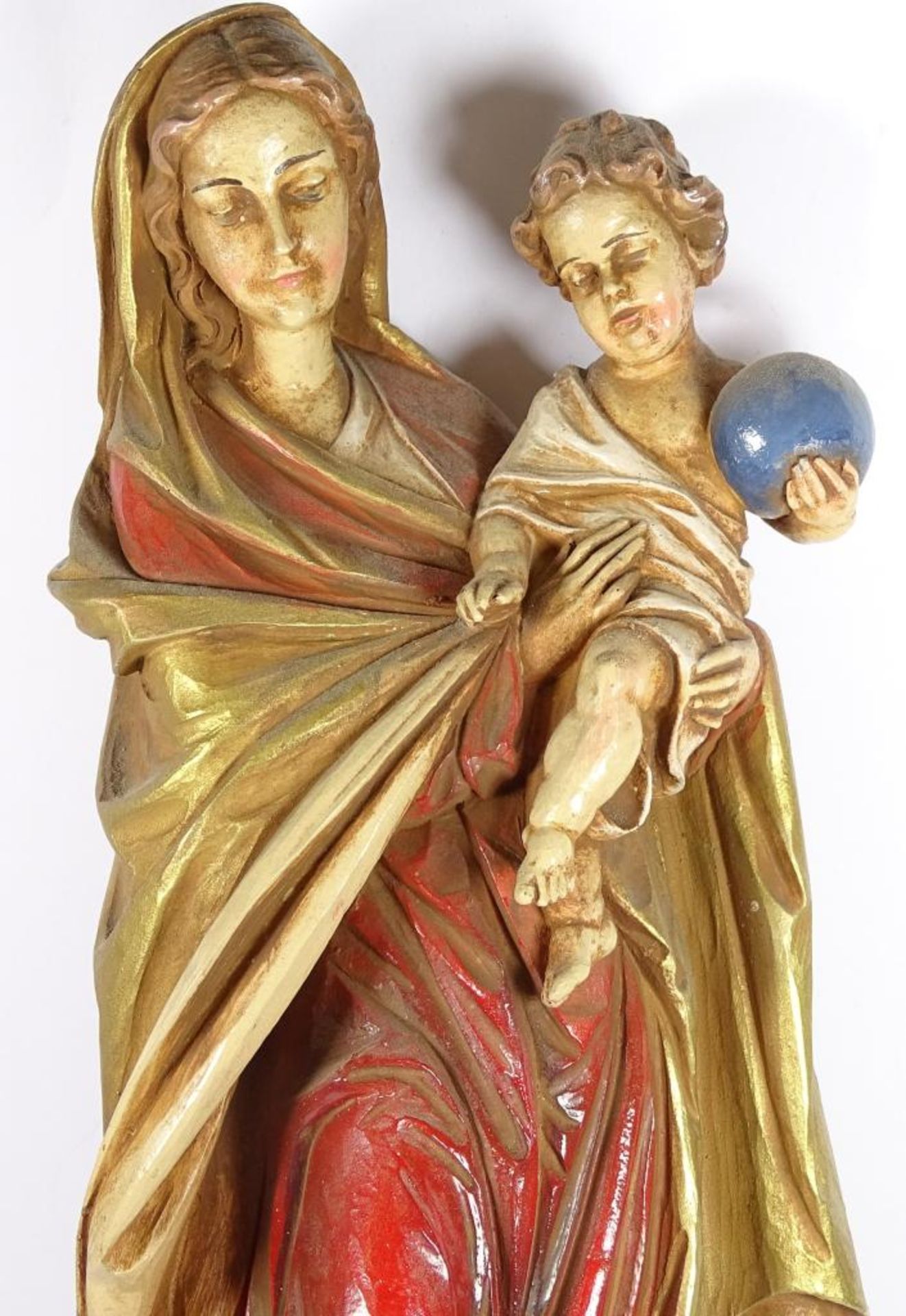 Madonna mit Kind, wohl Kunstmasse?, H-40 cm - Bild 3 aus 5