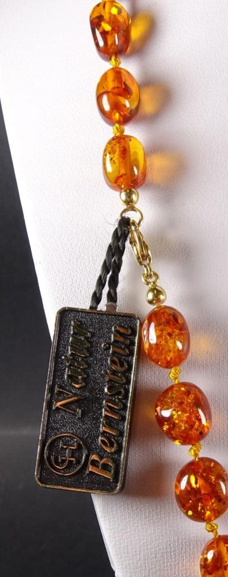 Bernstein Halskette,L-56cm,27gr.,ungetragene Ware, aus Juweliersauflösun - Bild 6 aus 6