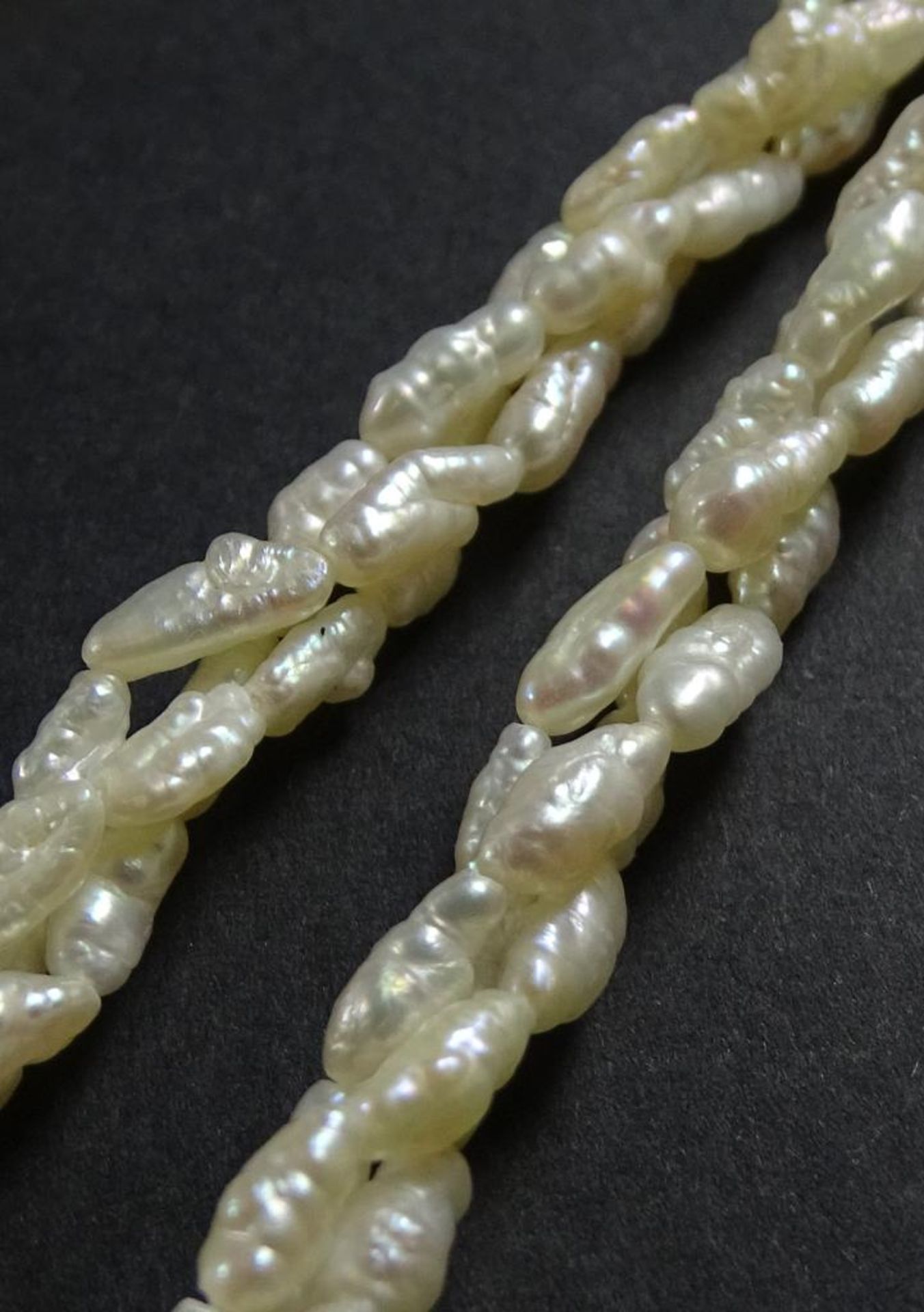 Lange Süßwasserperlen Halskette ,L-90cm,Silberschliesse -925-,Neu und ungetragen aus - Bild 3 aus 3