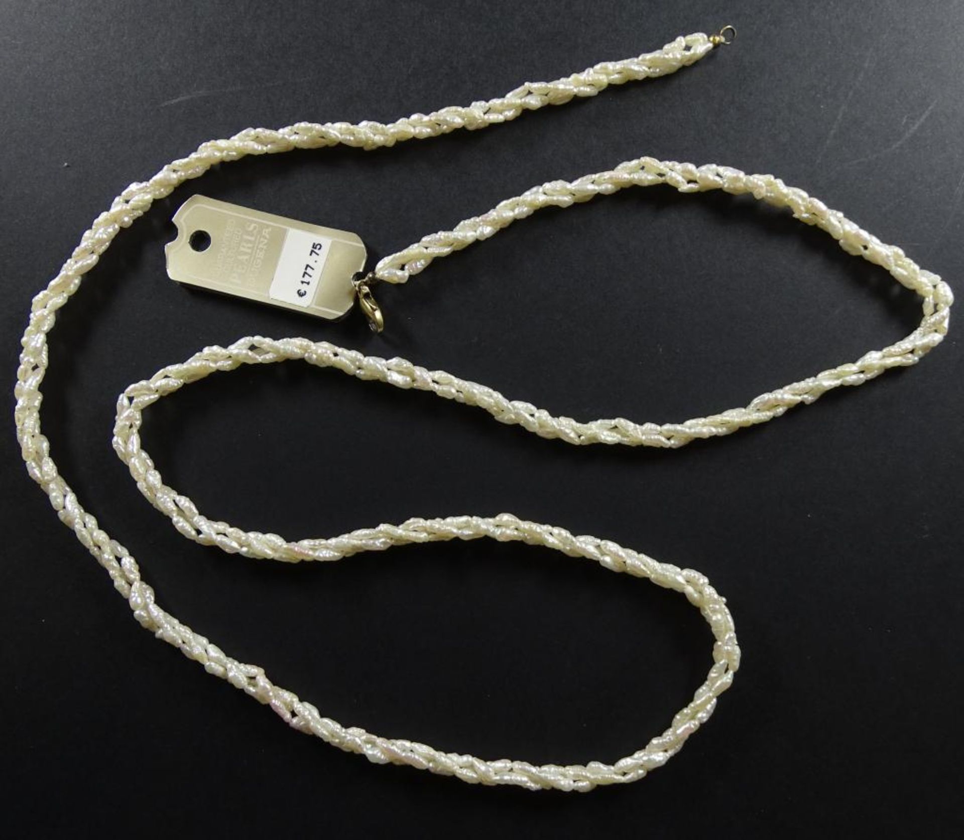 Lange Süßwasserperlen Halskette ,L-90cm,Silberschliesse -925-,Neu und ungetragen aus