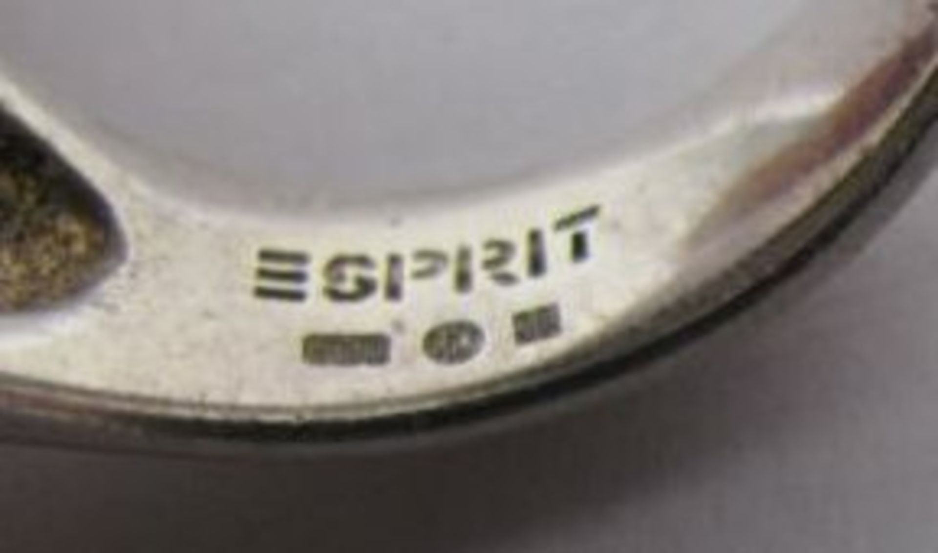 925er Silberring "ESPRIT", grüner Stein ?, 20,8g, RG 60. - Bild 2 aus 2