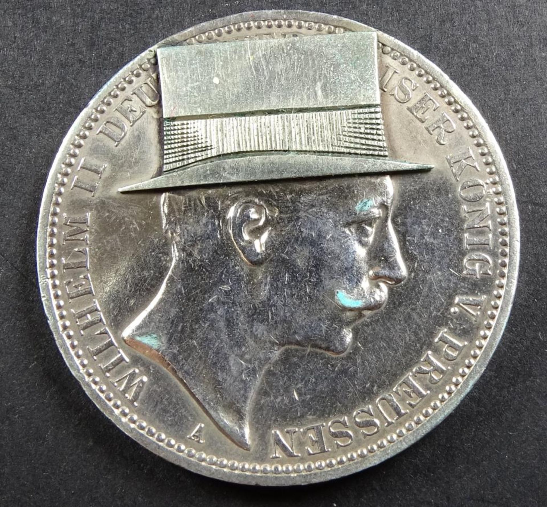 Drei Mark, Deutsches Reich 1910,Wilhelm II ,König v.Preussen, d-3,3cm, 17,3gr - Bild 2 aus 2