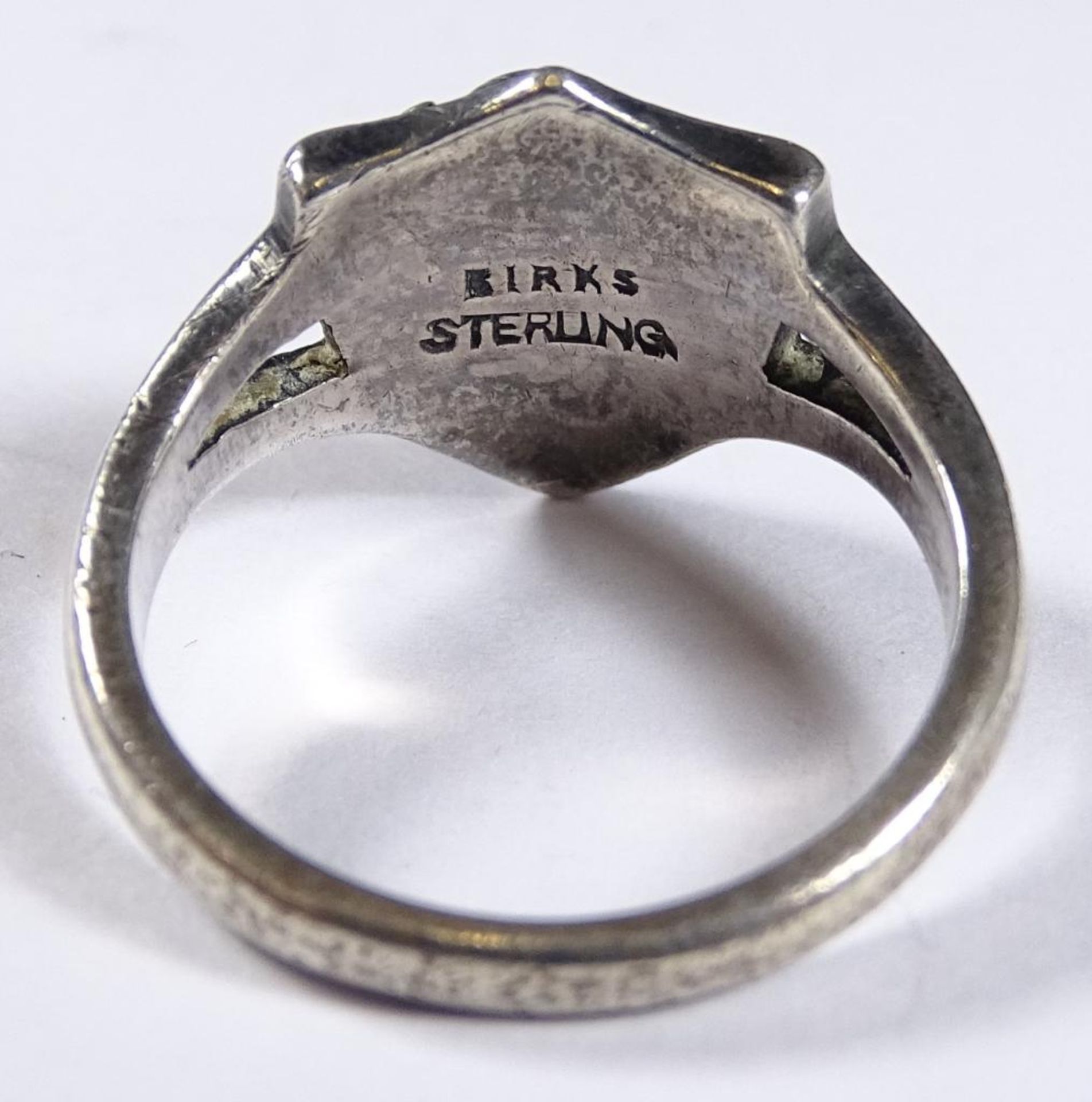 Ring,Sterling-Silber, Monogramm, 3,8gr., RG 51/52 - Bild 3 aus 3