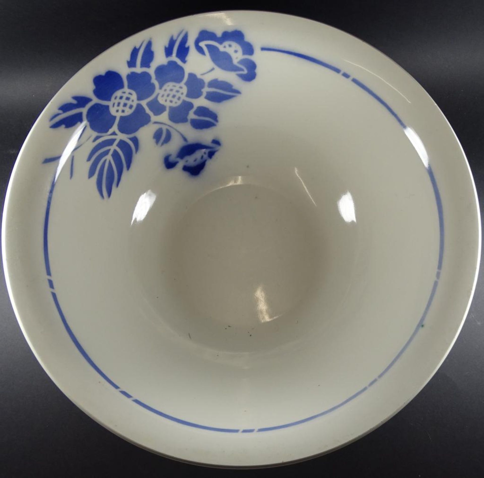 Wasch Schüssel, made in France,blaue Blumen,H-12,5cm,d-35,5cm