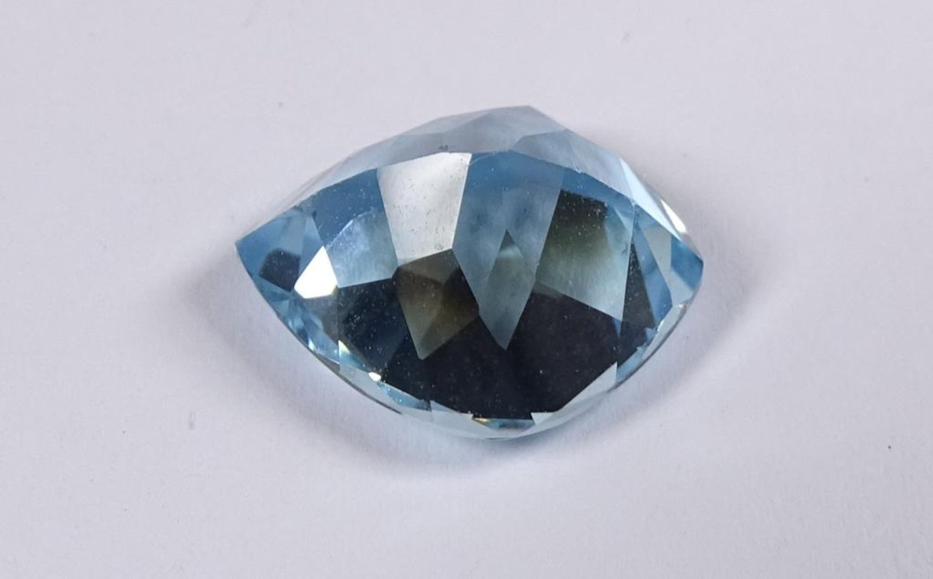 Aquamarin,facettiert,13x11mm, 1,5gr. - Bild 3 aus 3