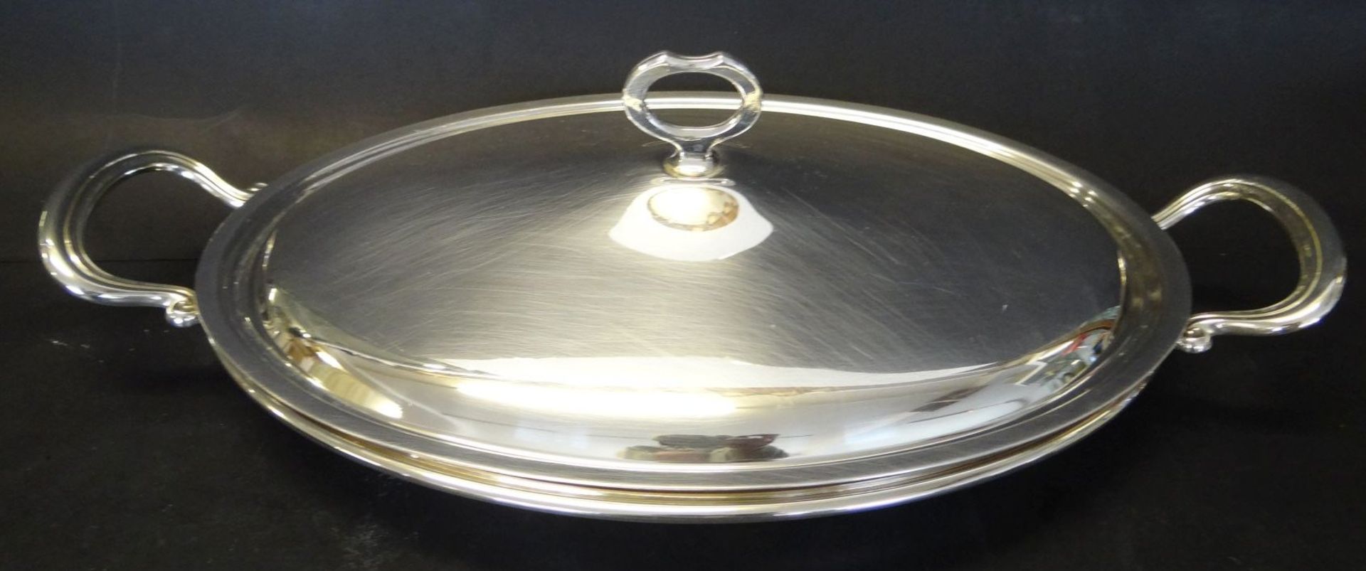 grosse ovale Warmhalteschale, plated, 45x25 cm - Bild 2 aus 5