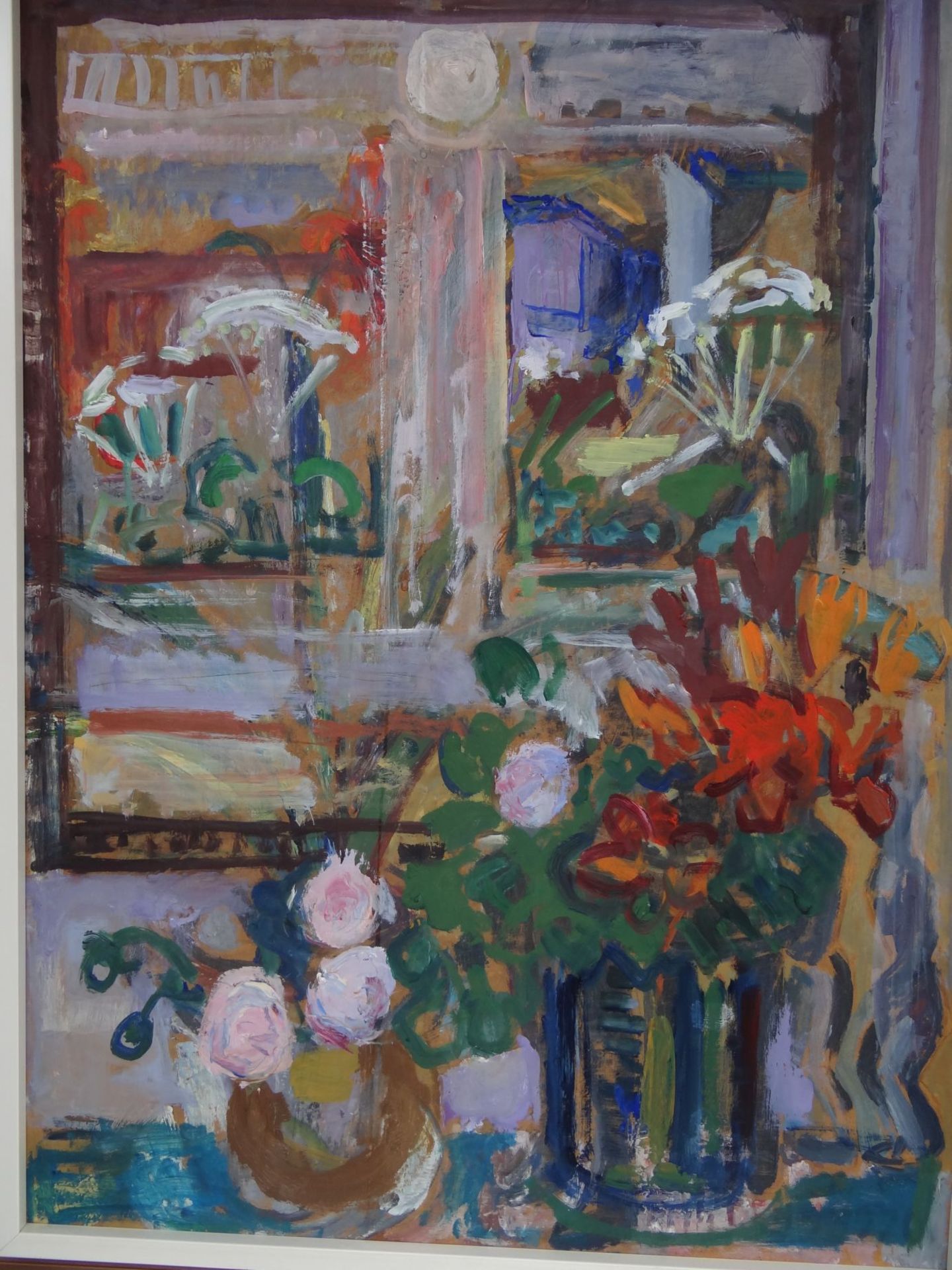 Fritz DEHN (1906-1979) "Blumen", Öl/Platte, veso beschriftet Fritz Dehn, gerahmt, RG 92x72 c - Bild 3 aus 4