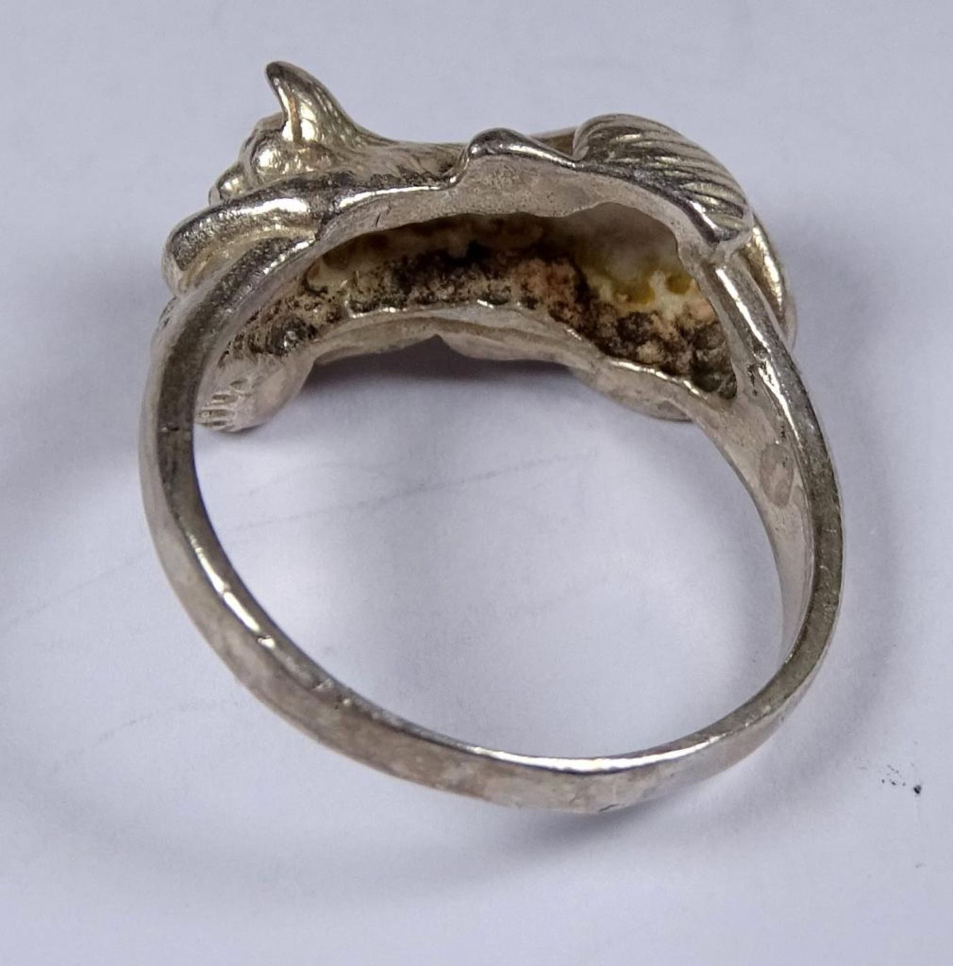 Ring,Silber -925-,spielende Katze, 6,2gr.,RG 57 - Bild 2 aus 3