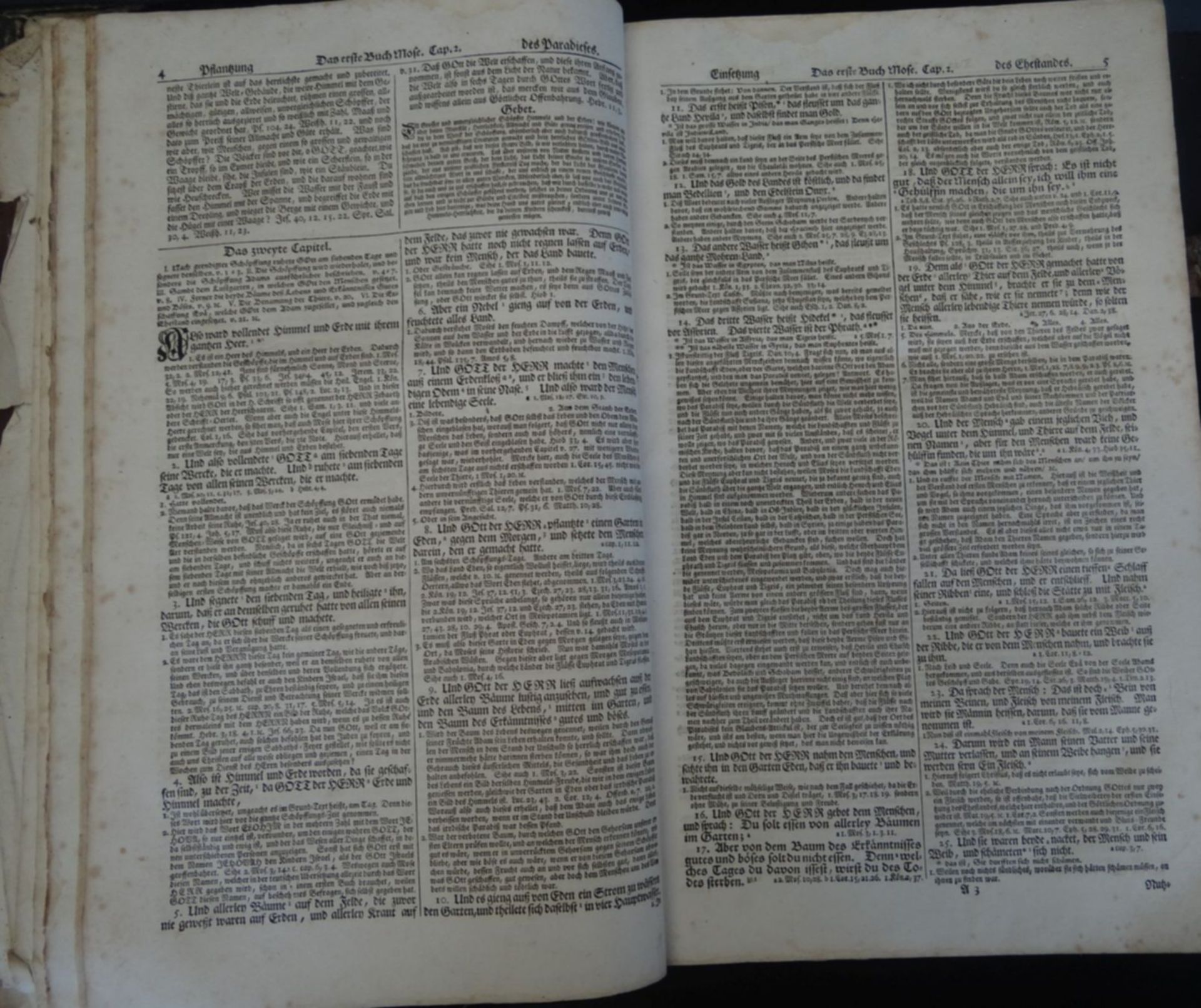 Martin Luther "Biblia-oder die ganze hl. Schrift" Tübingen 1729, Gebrauchsspuren, Einband der Zeit - Bild 6 aus 10
