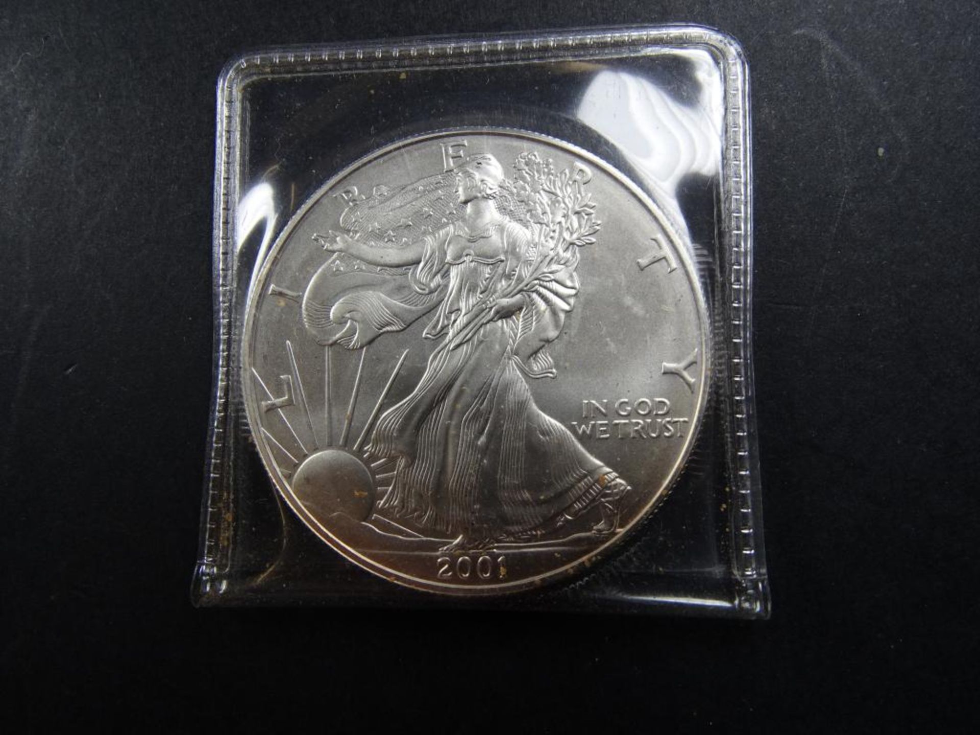 One Dollar, USA, 2001, 1.Oz.Fine silver,d-4,0cm - Bild 2 aus 2