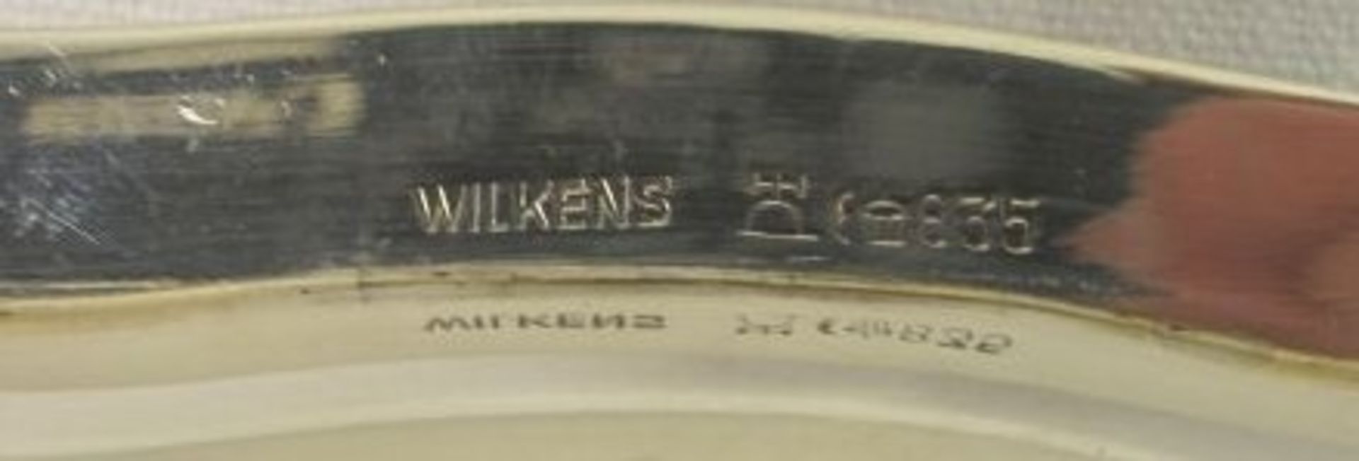 Tablett "Wilkens", 835er Silber, 282,3g, 15,5 x 24,5cm. - Bild 2 aus 2