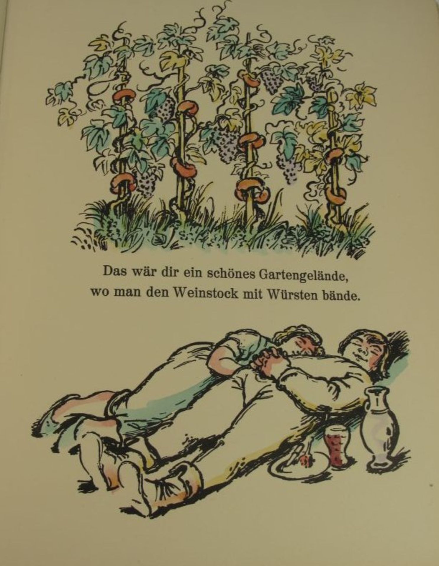 Saus und Braus, Gedichte der Freude und des Genusses, mit zahlr. handkolorierten Zeichn. v. Max - Bild 3 aus 3
