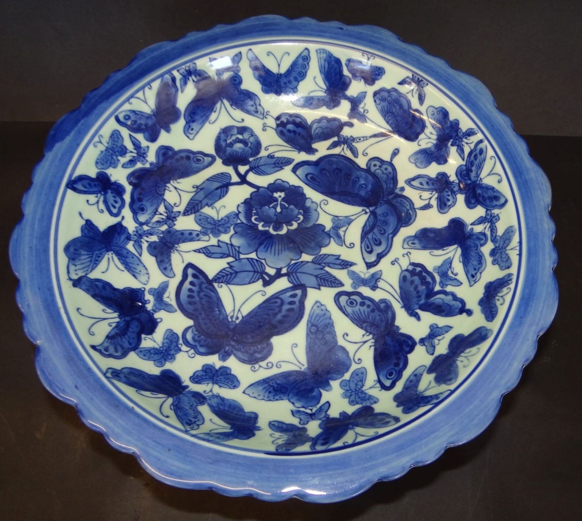 Tafelaufsatz mit Blaumalerei, China, H-11 cm, D-30 cm - Bild 3 aus 4