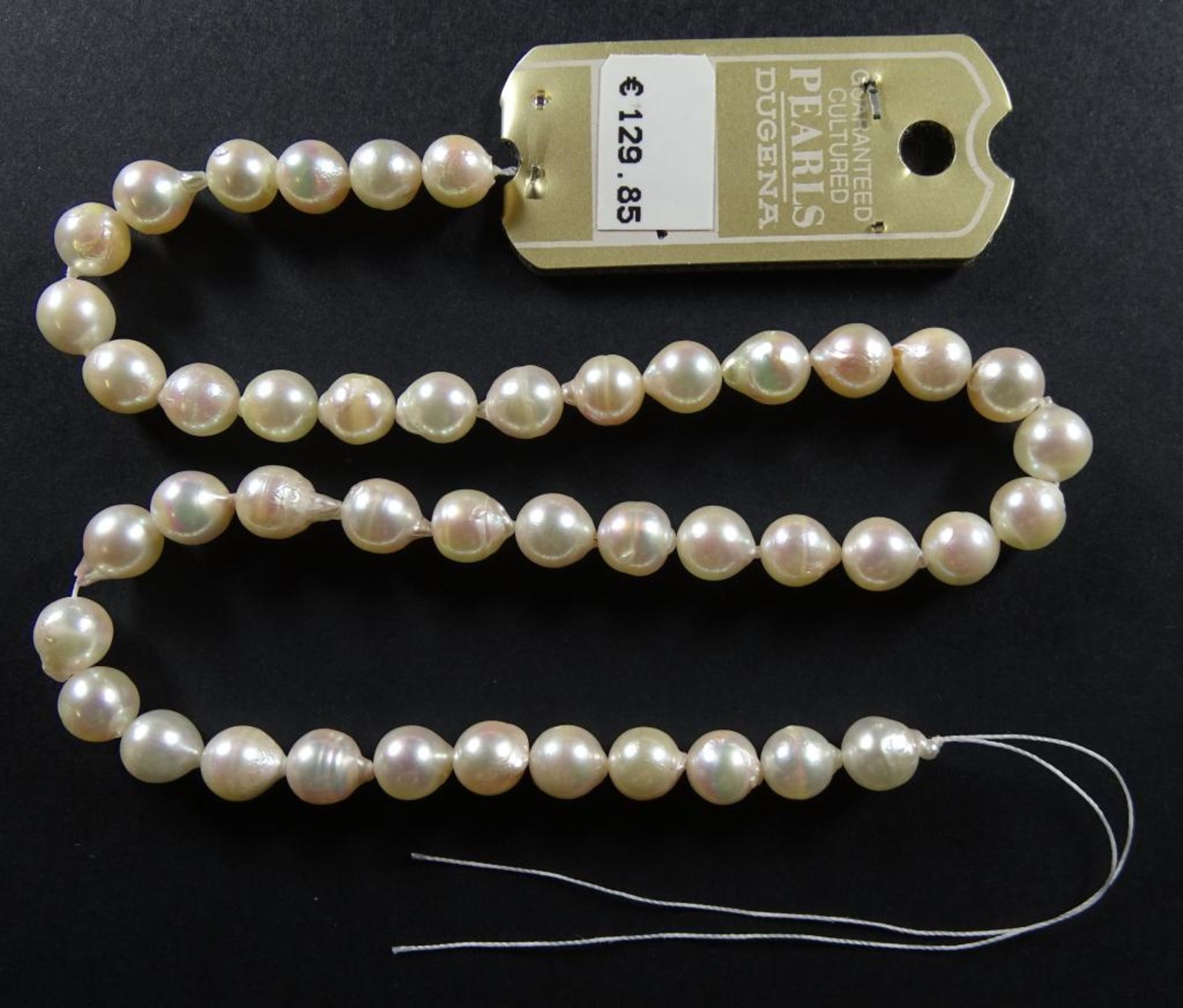 Perlenstrang,L-31cm,Perlen d-5,8-6,4mm,Neu und ungetragen aus Juweliersauflösun